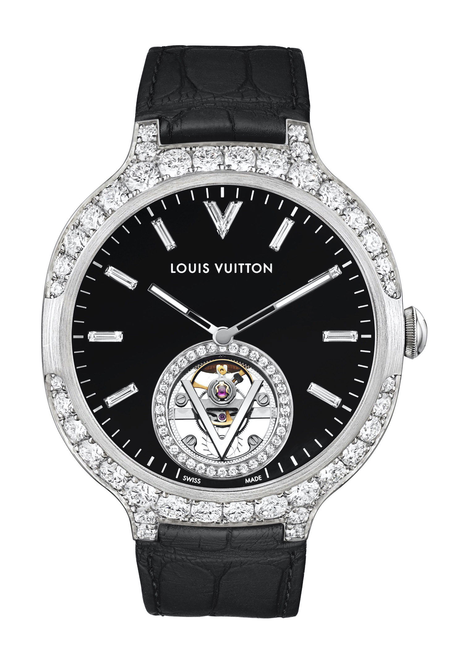Louis Vuitton Voyager Automatique Tourbillon Volant luxury timepiece - detailed view