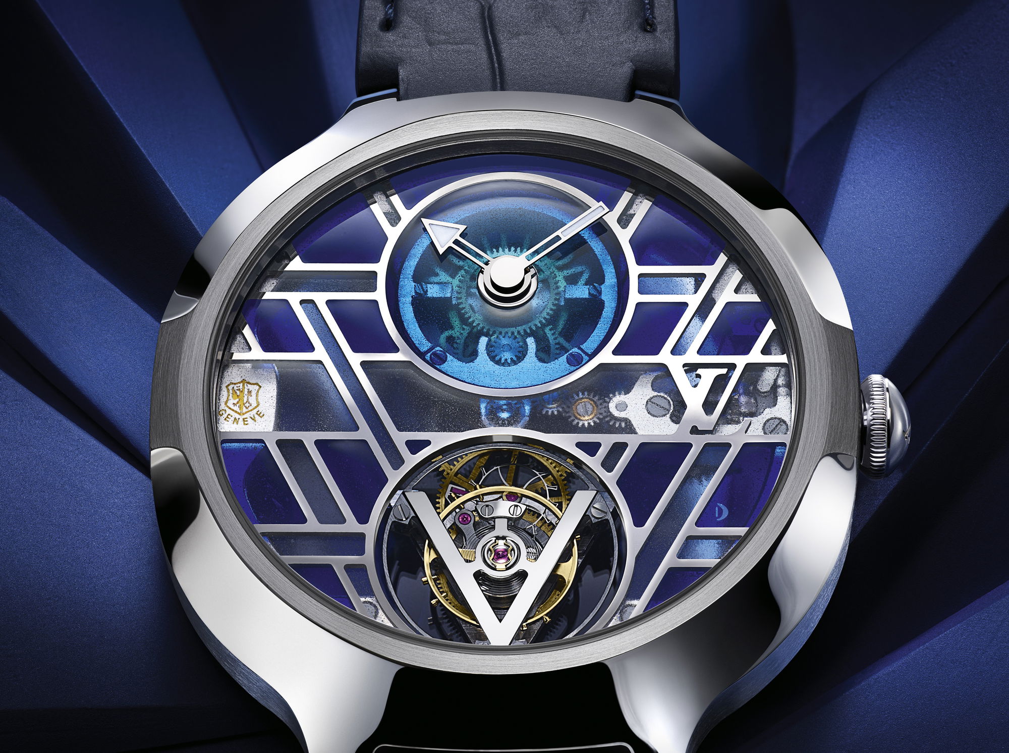 Louis Vuitton Voyager Flying Tourbillon Poinçon de Genève Plique-à-Jour - View 3