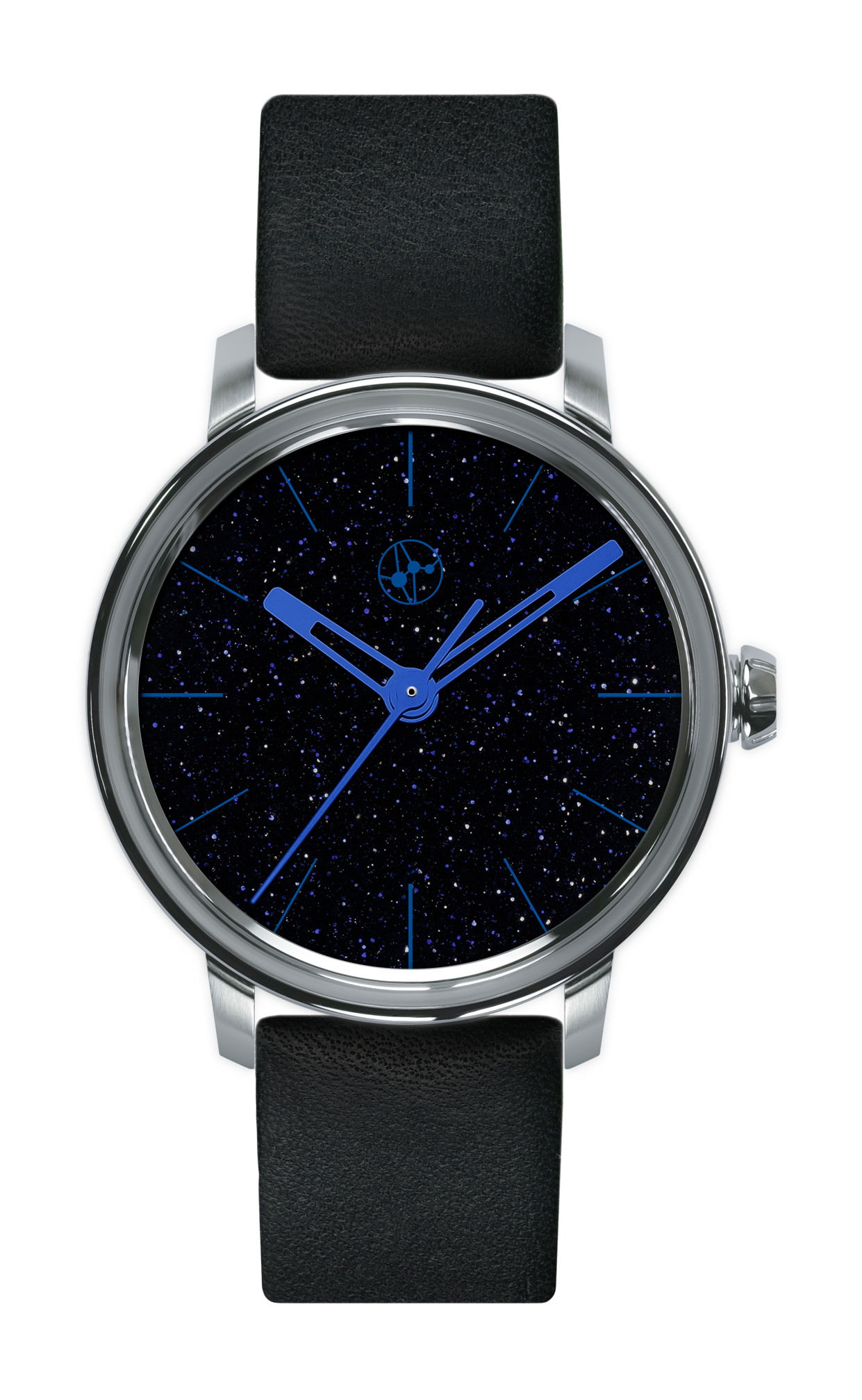 Lundis Bleus Contemporaines Ref.1120-AV “Dark Blue Aventurine Glass – Blue Markers” watch