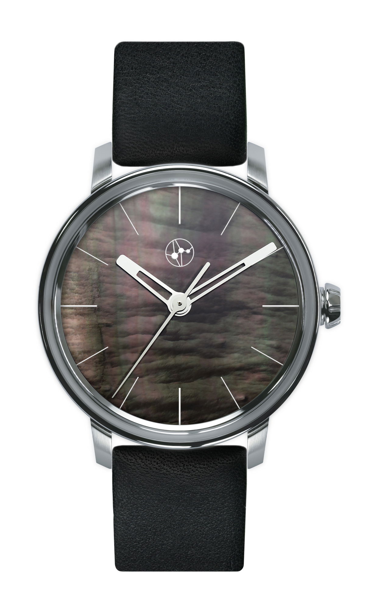 Lundis Bleus Contemporaines Ref.1120-NF “Dark Mother-of-Pearl – White Markers” watch