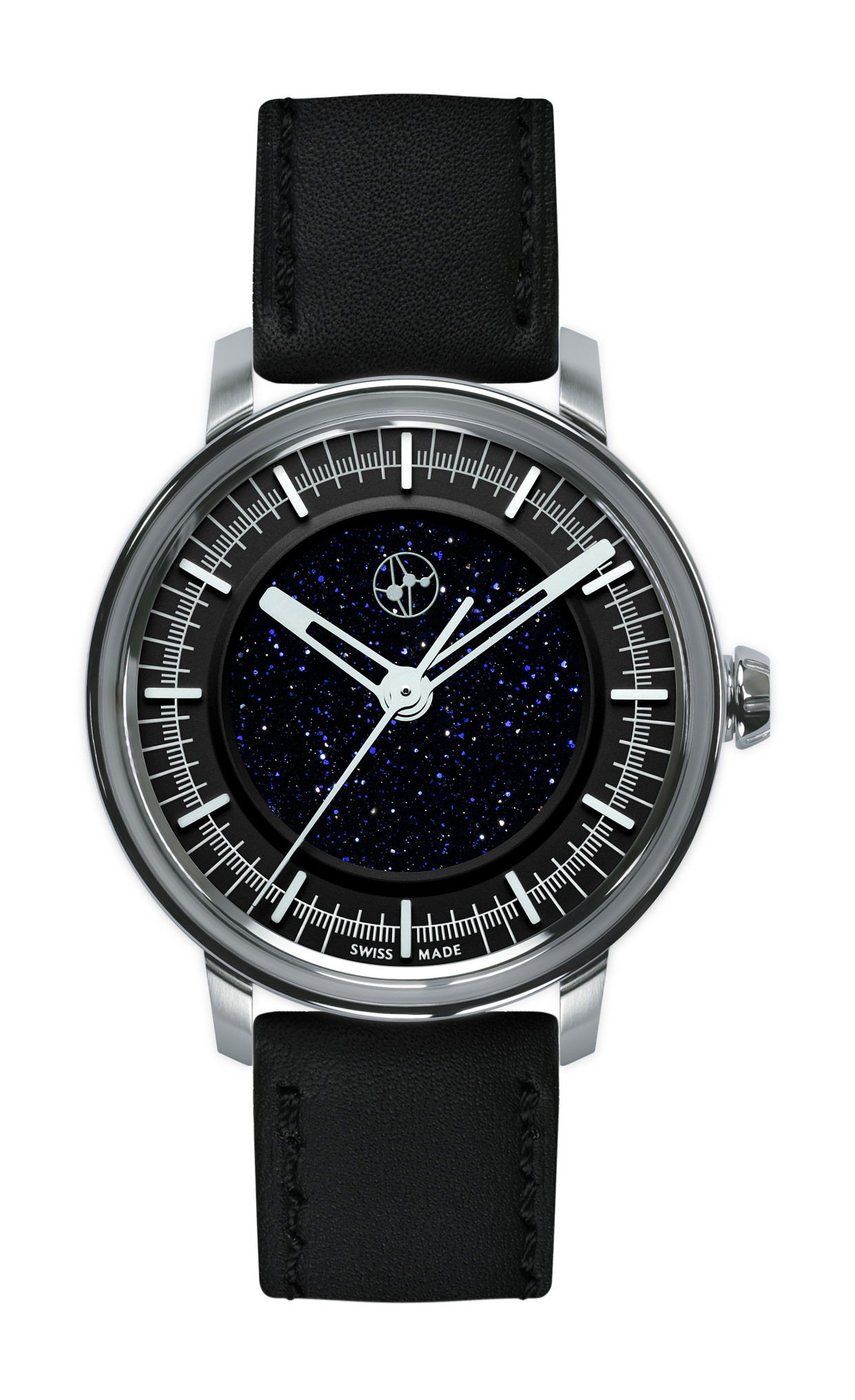 Lundis Bleus Métiers d’Art Ref.1120-MA “Dark Blue Aventurine Glass – Black “ luxury timepiece - detailed view