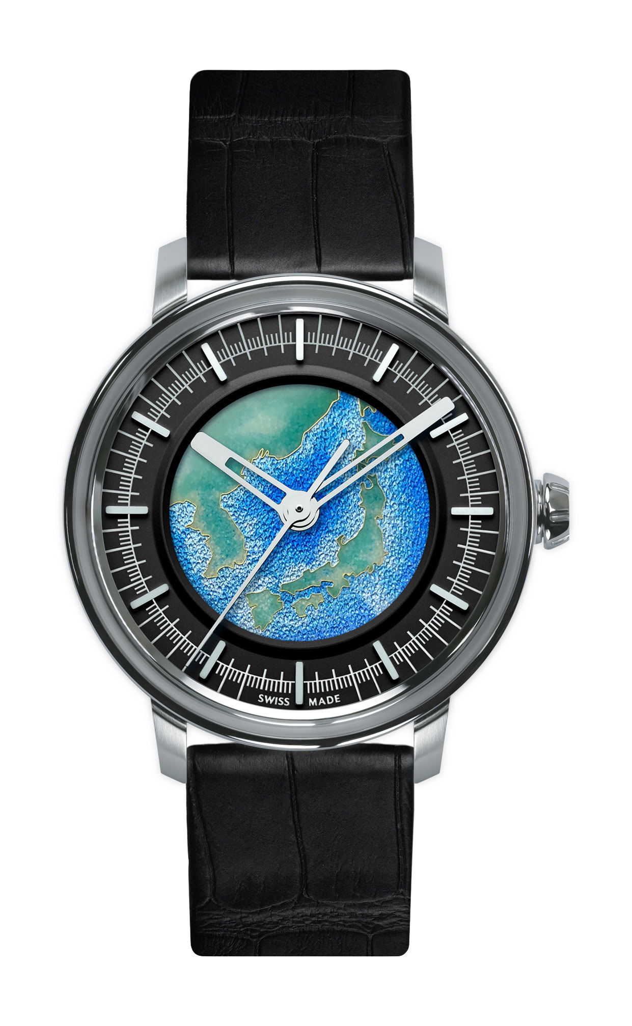 Lundis Bleus Métiers d’Art Ref.1120-MA “Sea of Japan – Black” luxury timepiece - detailed view