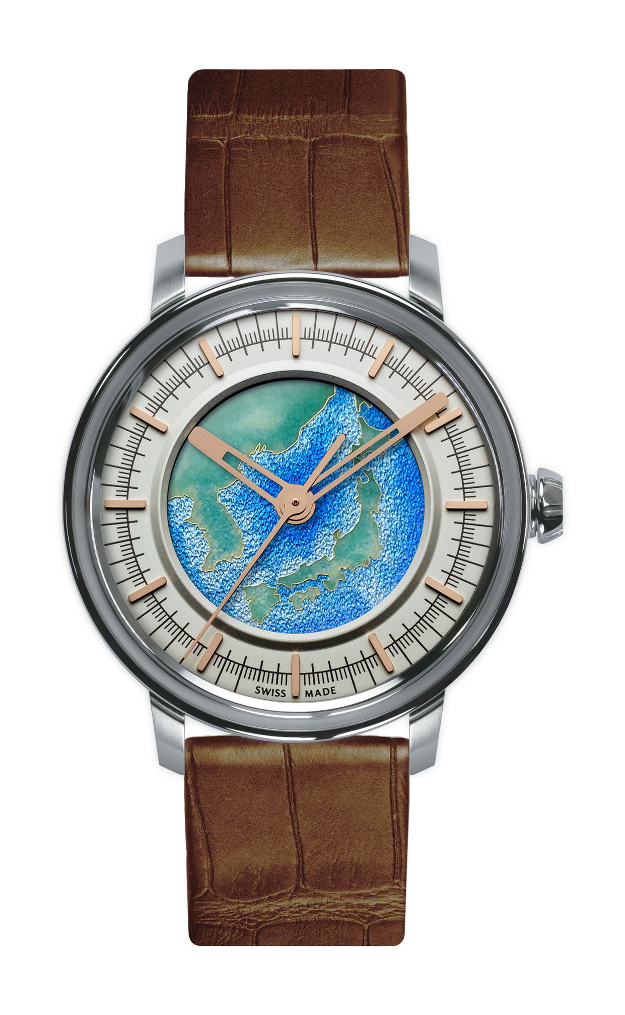 Lundis Bleus Métiers d’Art Ref.1120-MA “Sea of Japan – Silver” luxury timepiece - detailed view