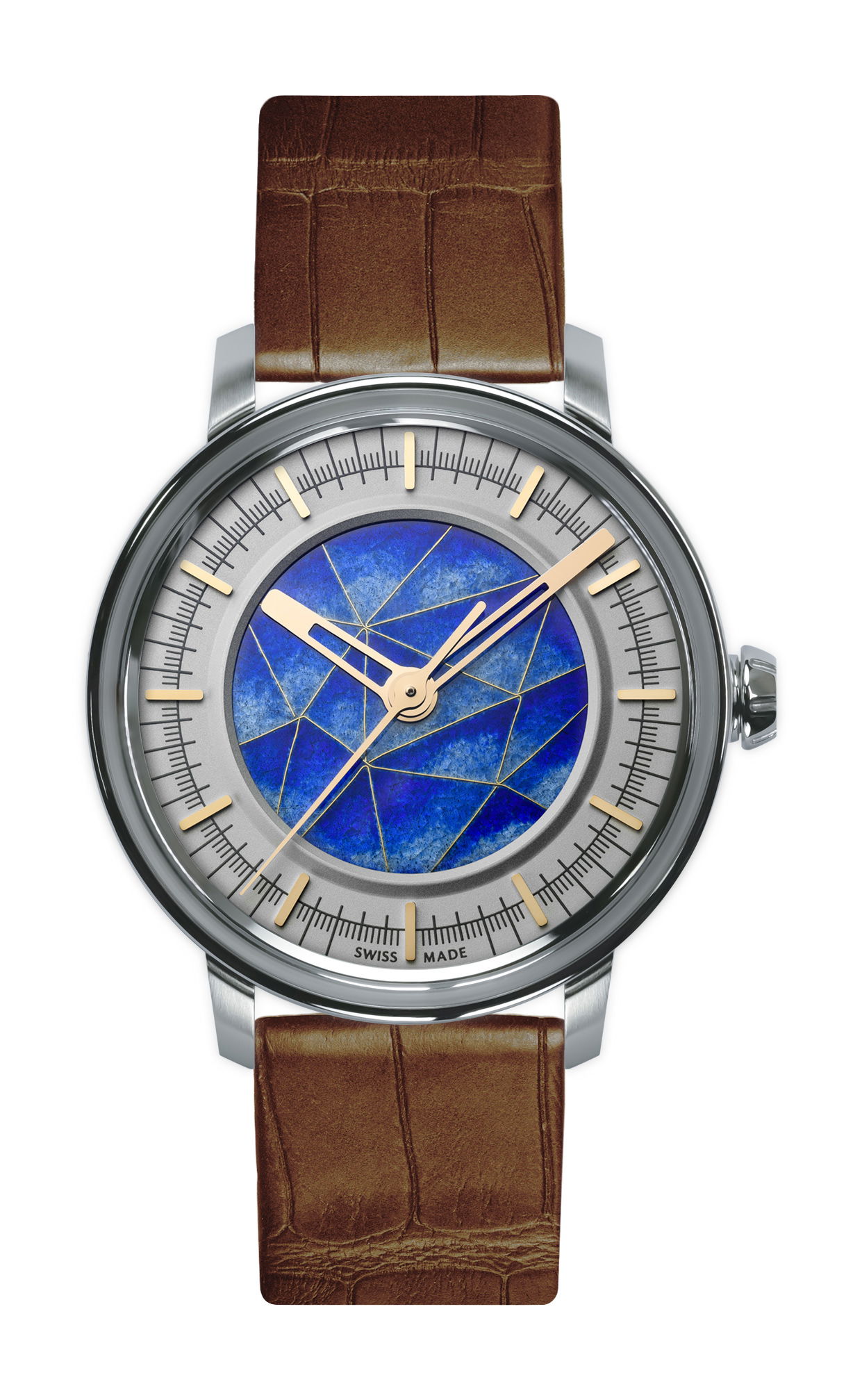 Lundis Bleus Métiers d’Art Ref.1120-MA “Tessellation – Silver” luxury timepiece - detailed view