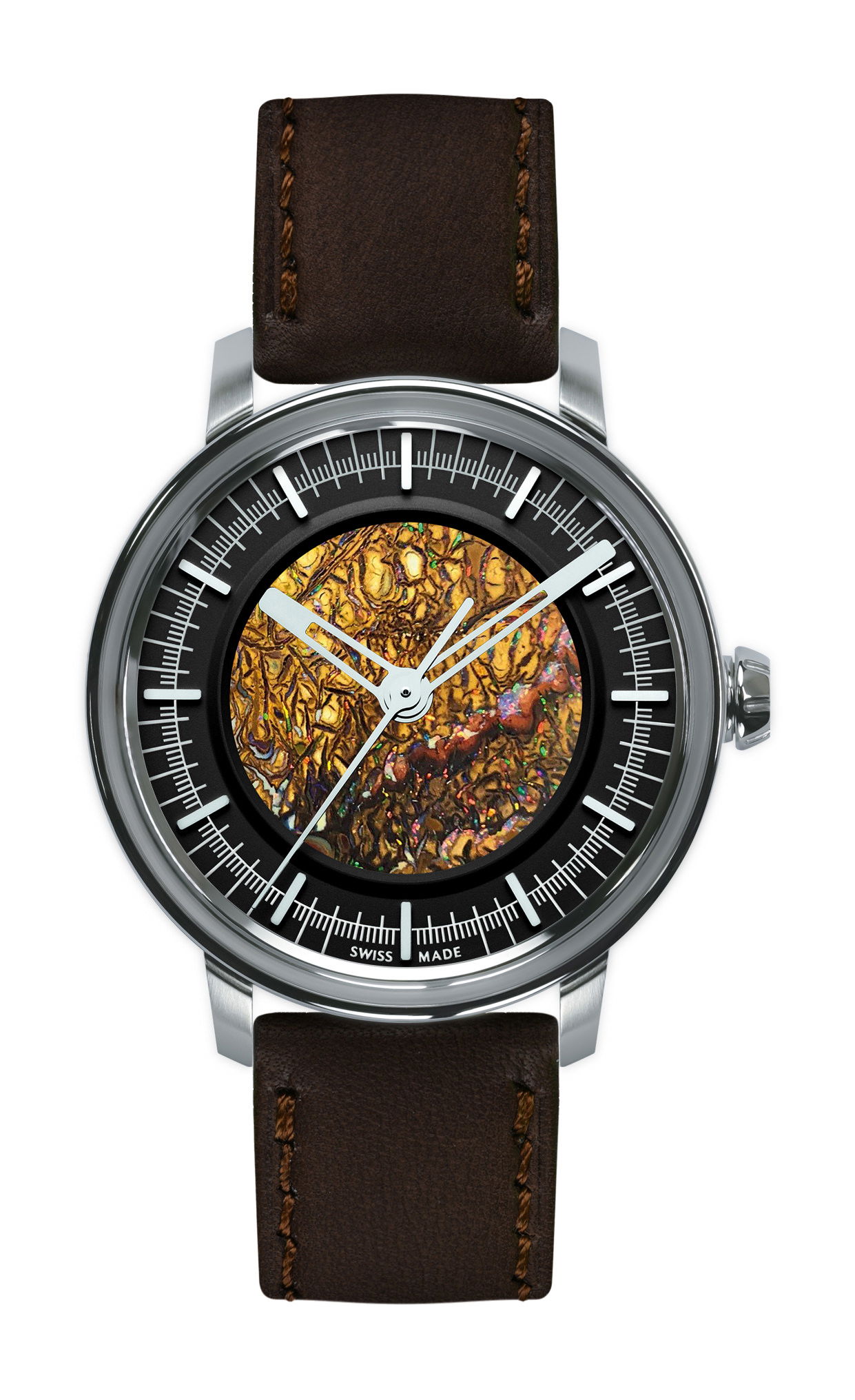 Lundis Bleus Métiers d’Art Ref.1120-MA “Yowah Nut Opal – Black “ luxury timepiece - detailed view