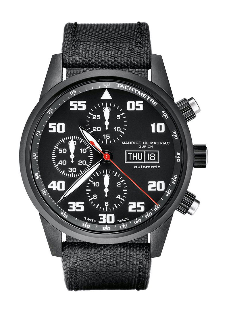 Maurice de Mauriac Chrono Modern PVD luxury timepiece - detailed view