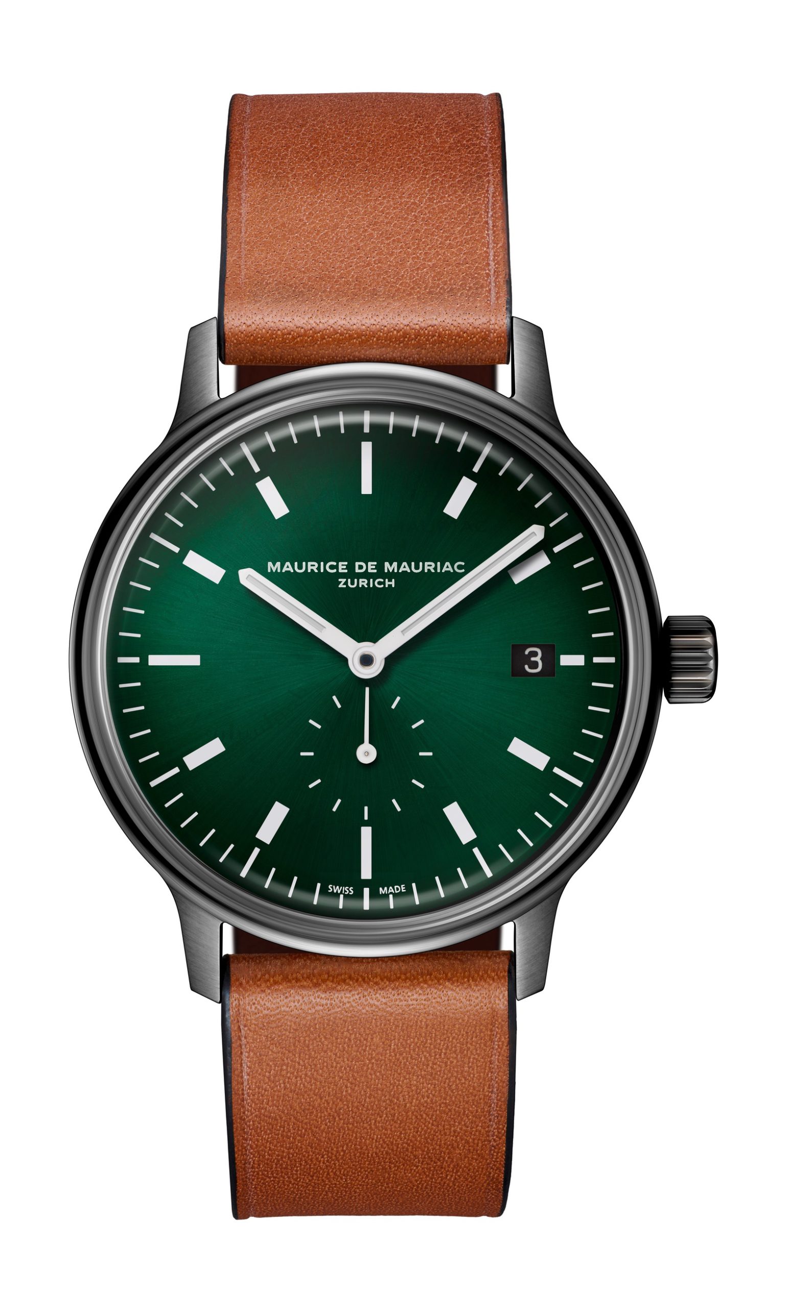 Maurice de Mauriac L3 Small Seconds Spheric Green luxury timepiece - detailed view