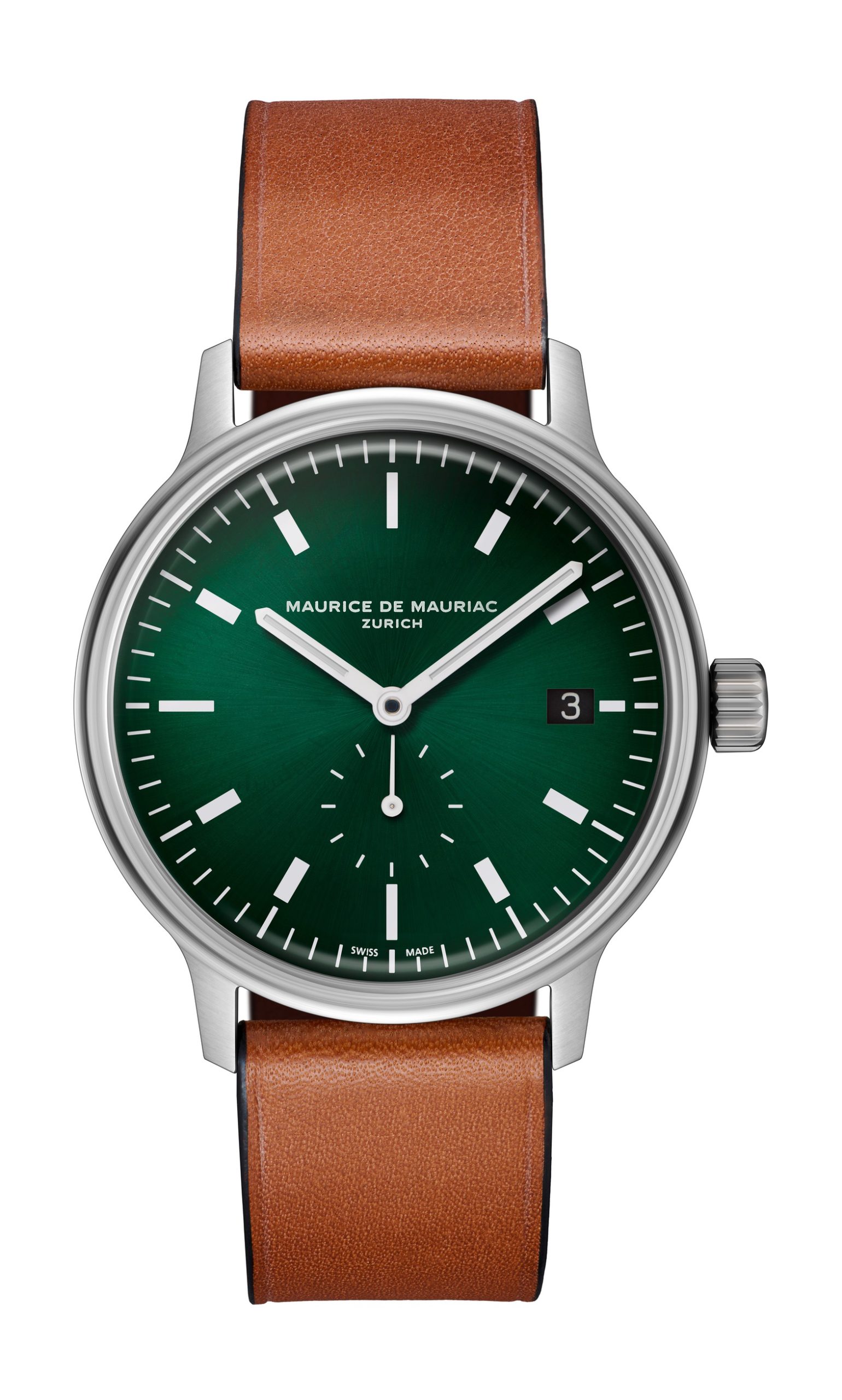 Maurice de Mauriac L3 Small Seconds Spheric Green luxury timepiece - detailed view
