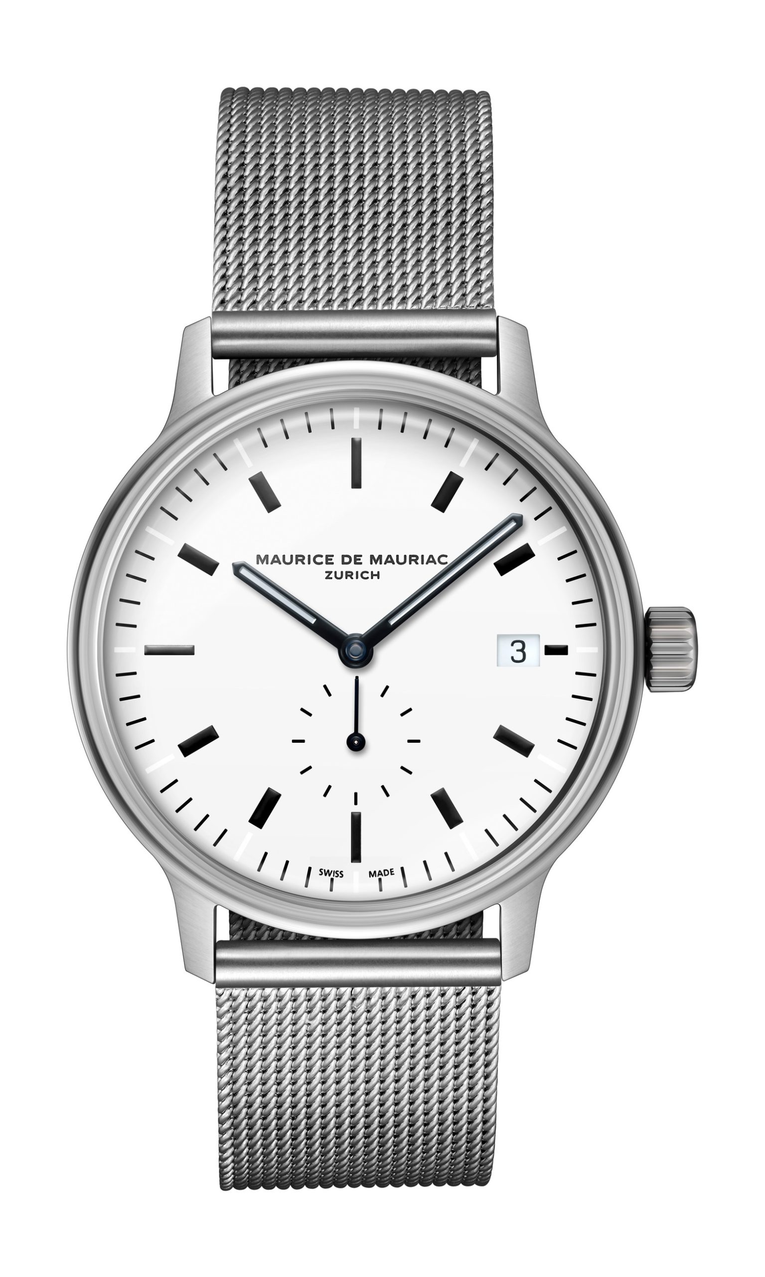 Maurice de Mauriac L3 Small Seconds White luxury timepiece - detailed view