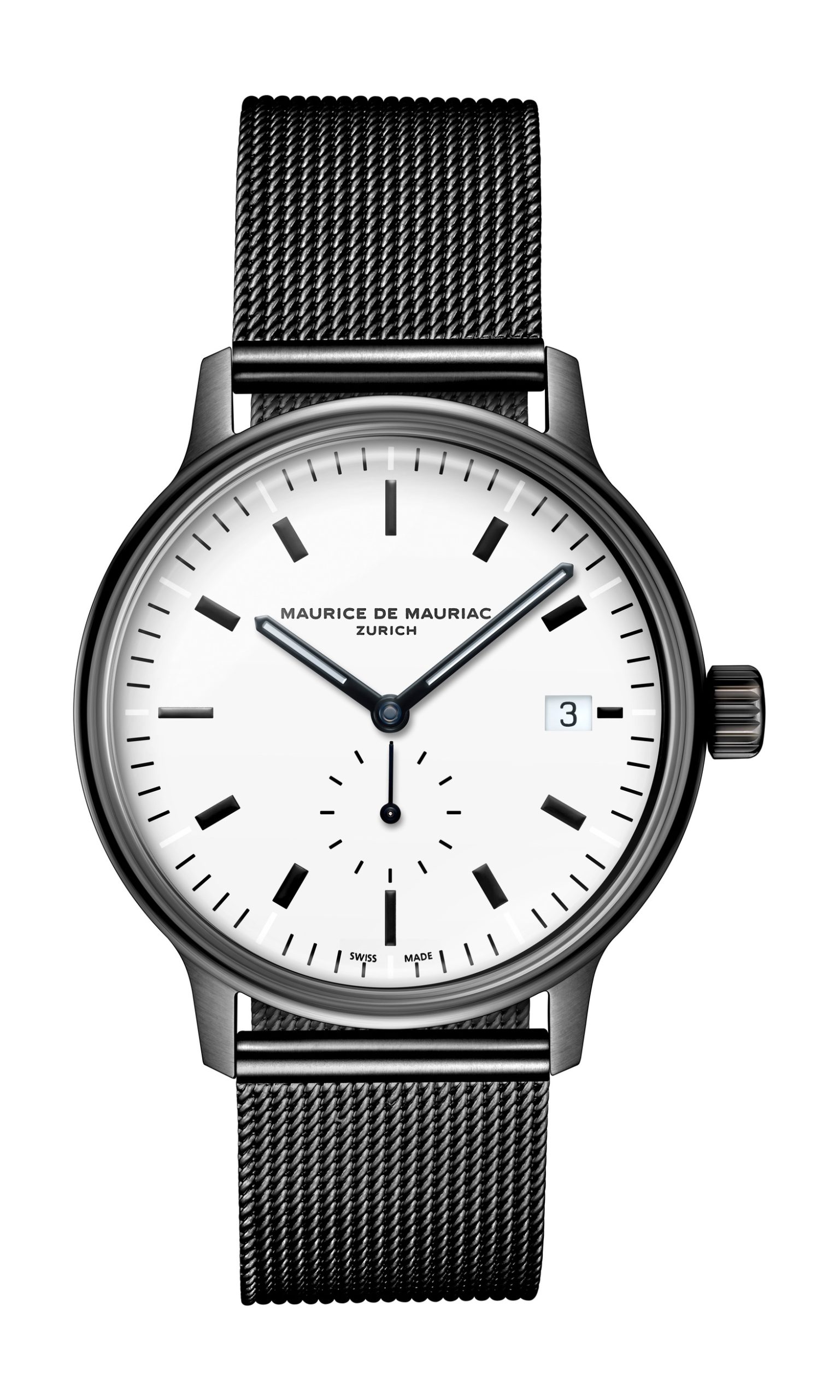 Maurice de Mauriac L3 Small Seconds White luxury timepiece - detailed view