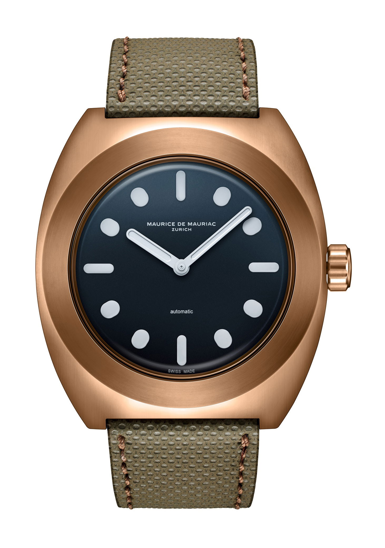 Maurice de Mauriac Pillow Watch Bronze luxury timepiece - detailed view