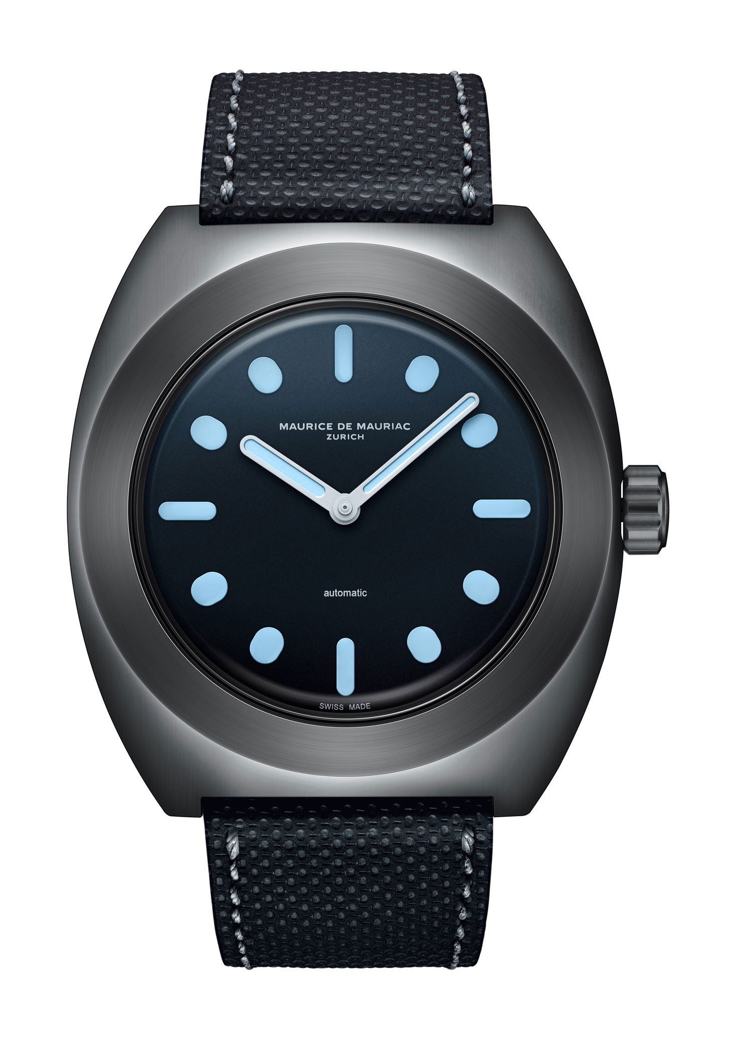Maurice de Mauriac Pillow Watch DLC luxury timepiece - detailed view