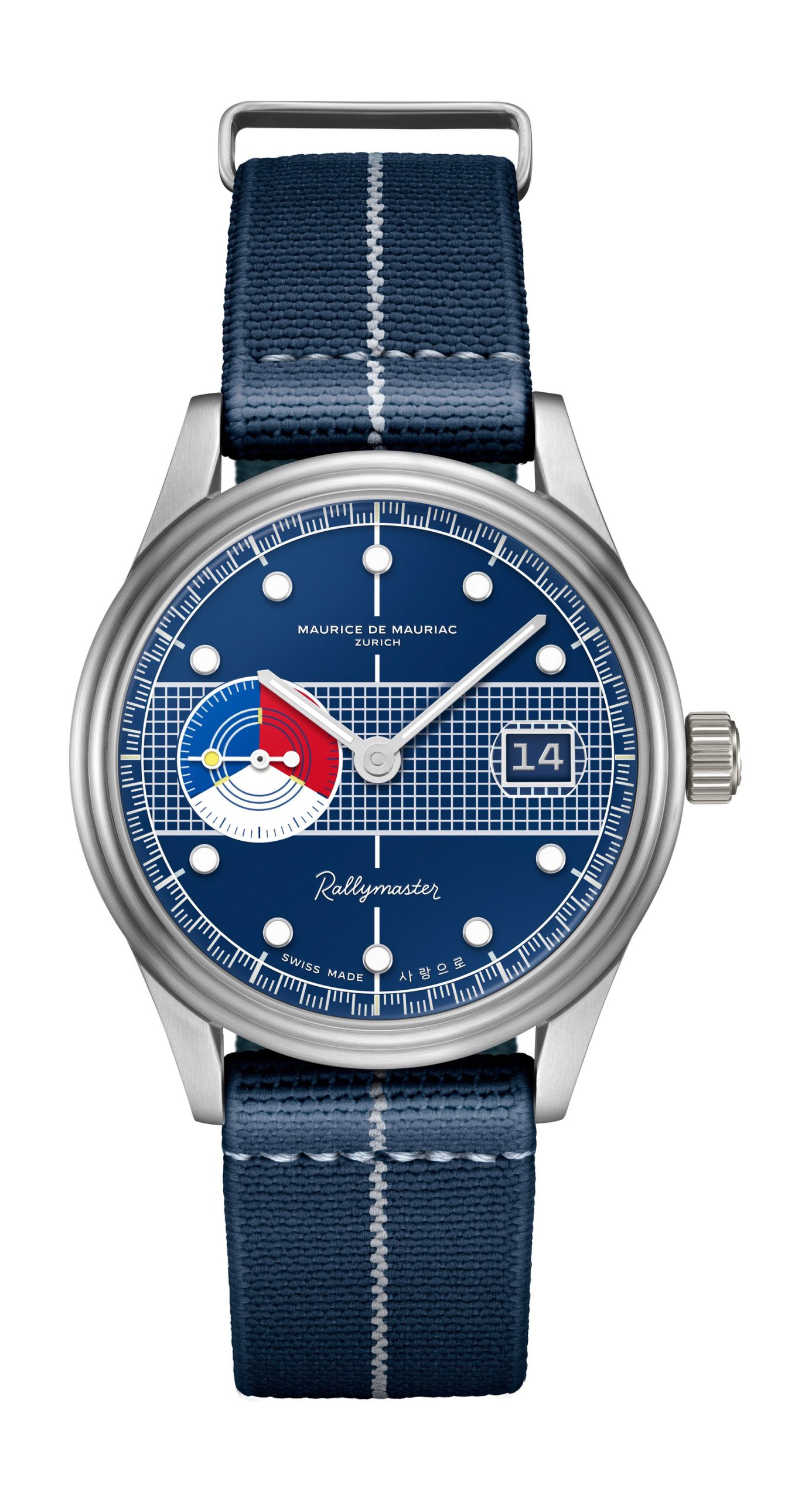 Maurice de Mauriac Rallymaster Korea Open luxury timepiece - detailed view