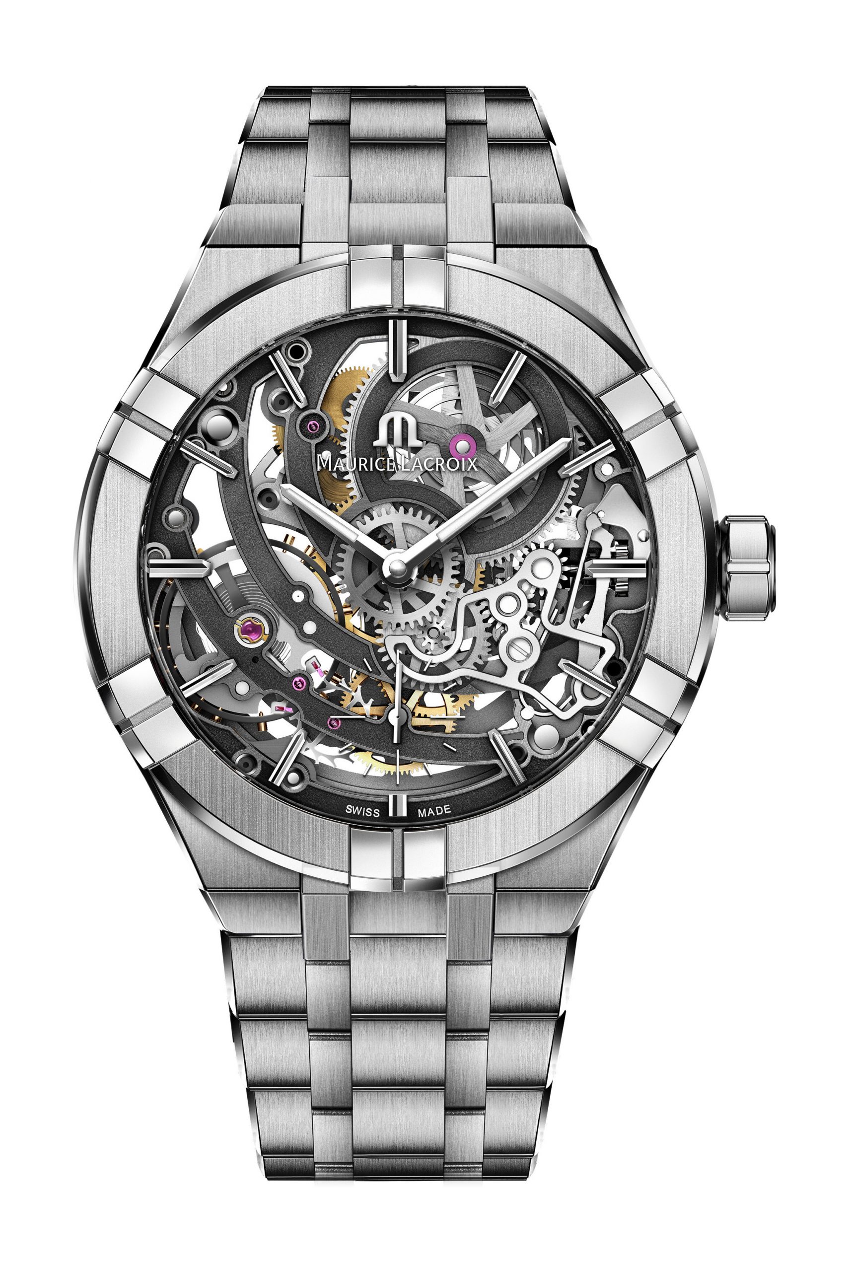 Maurice Lacroix Aikon Automatic Skeleton 45 luxury timepiece - detailed view