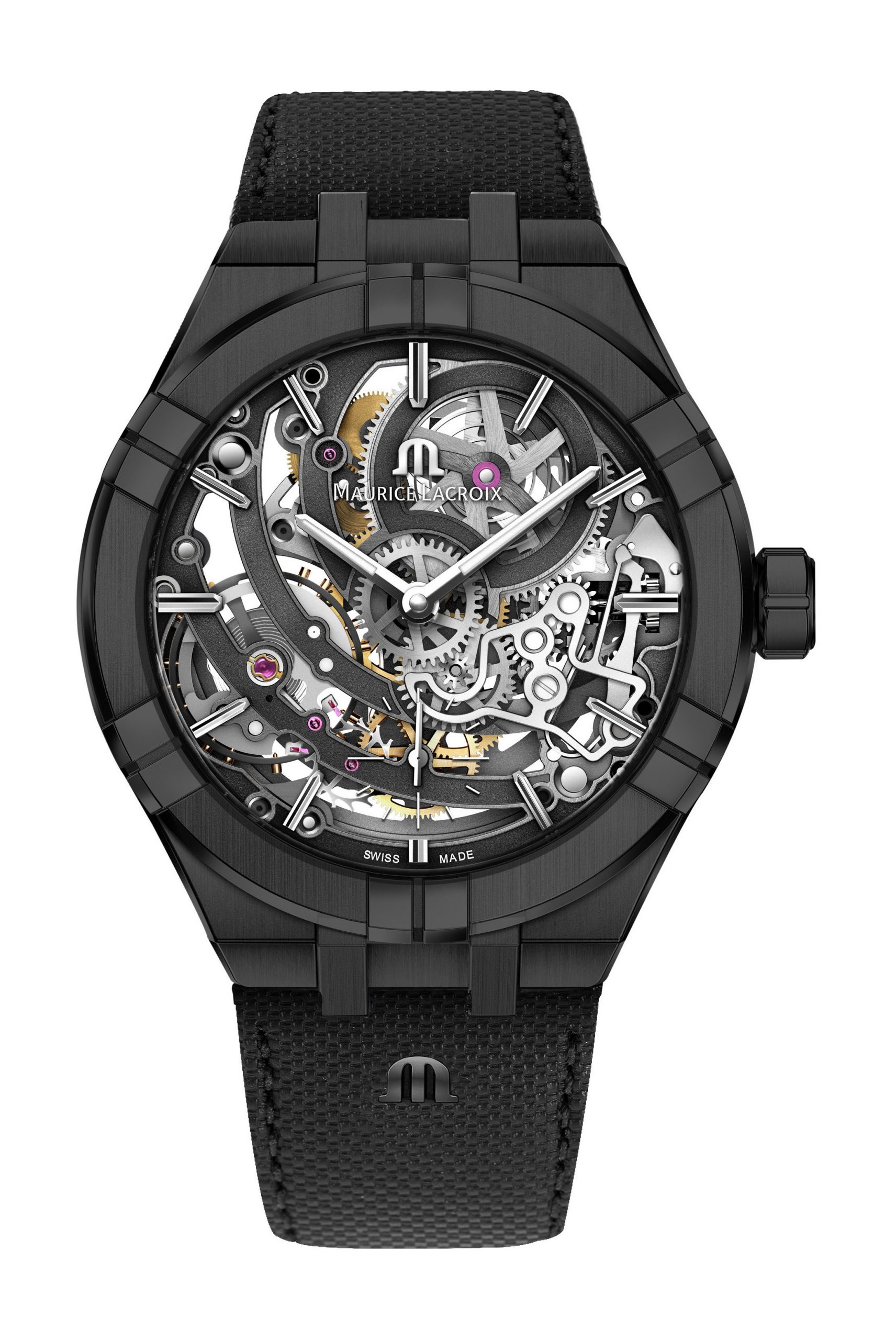 Maurice Lacroix Aikon Manufacture Skeleton 45 mm luxury timepiece - detailed view