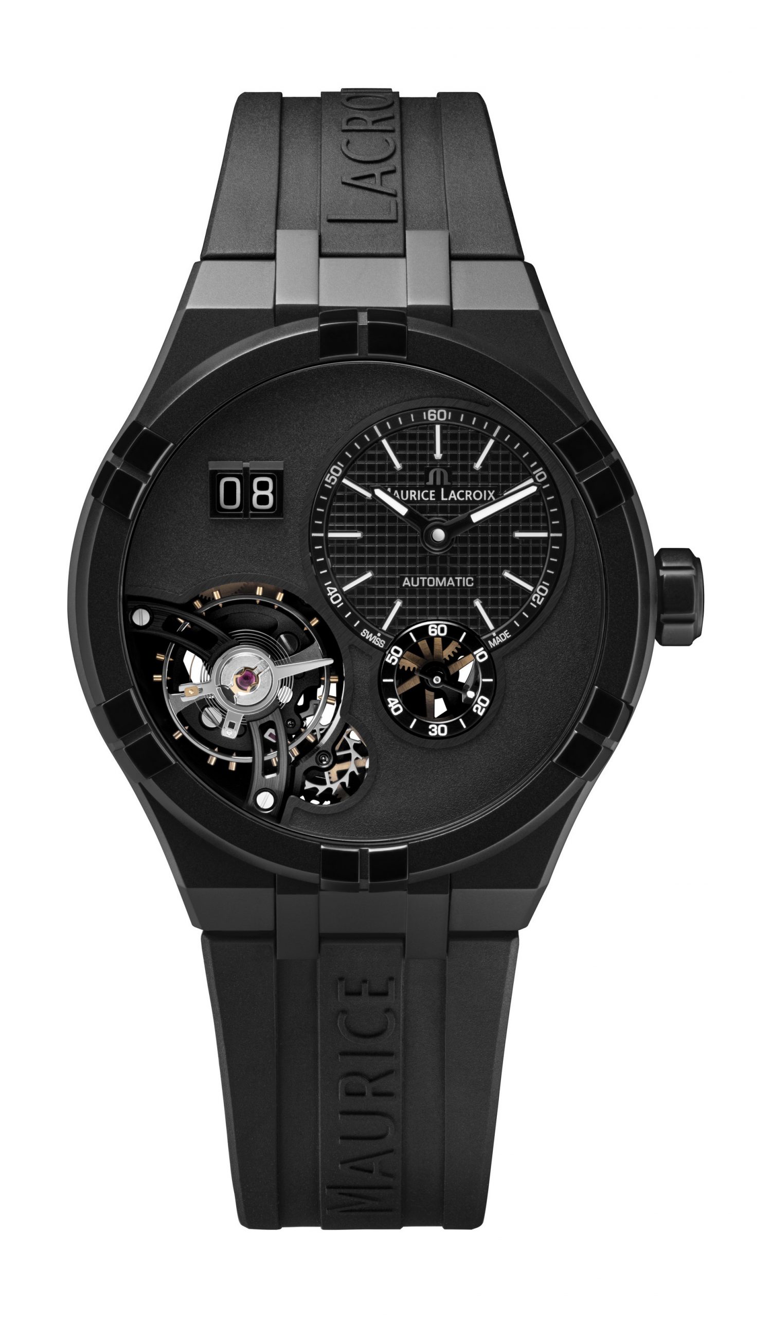 Maurice Lacroix Aikon Master Grand Date Black luxury timepiece - detailed view