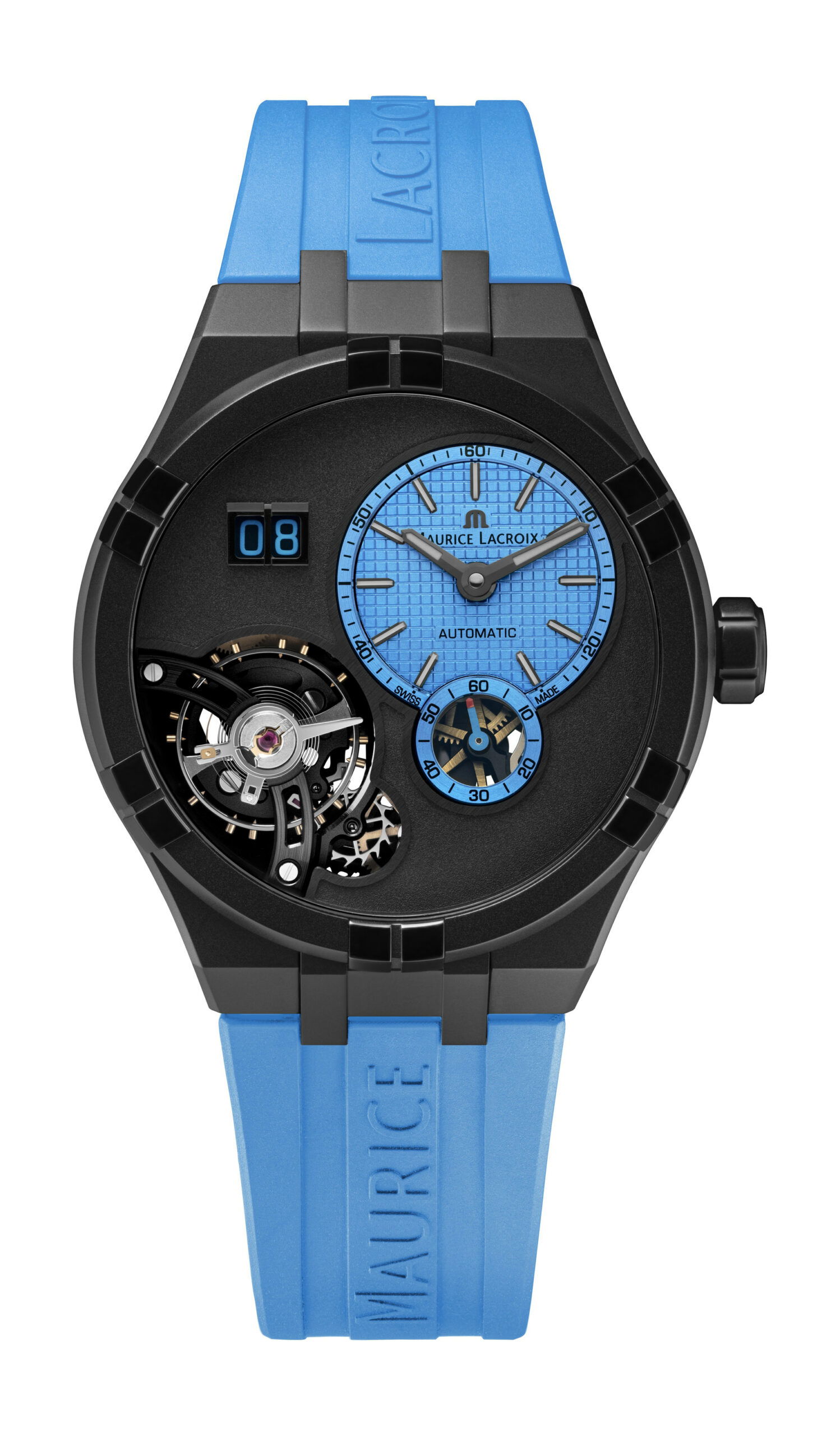Maurice Lacroix Aikon Master Grand Date Technicolor 45 luxury timepiece - detailed view