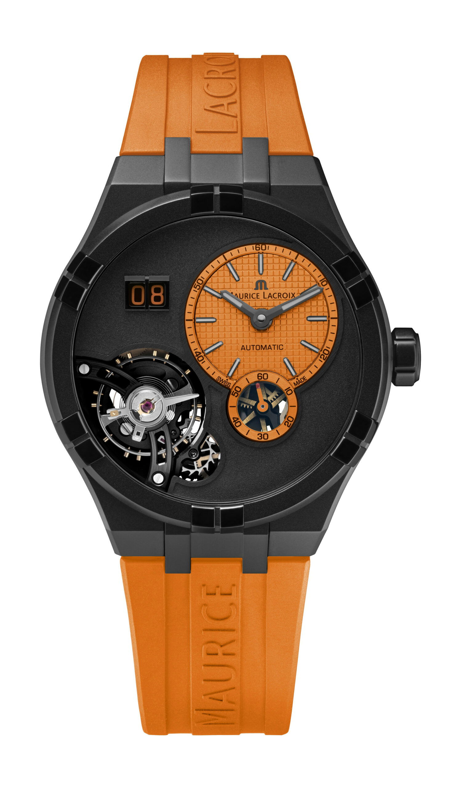 Maurice Lacroix Aikon Master Grand Date Technicolor 45 luxury timepiece - detailed view