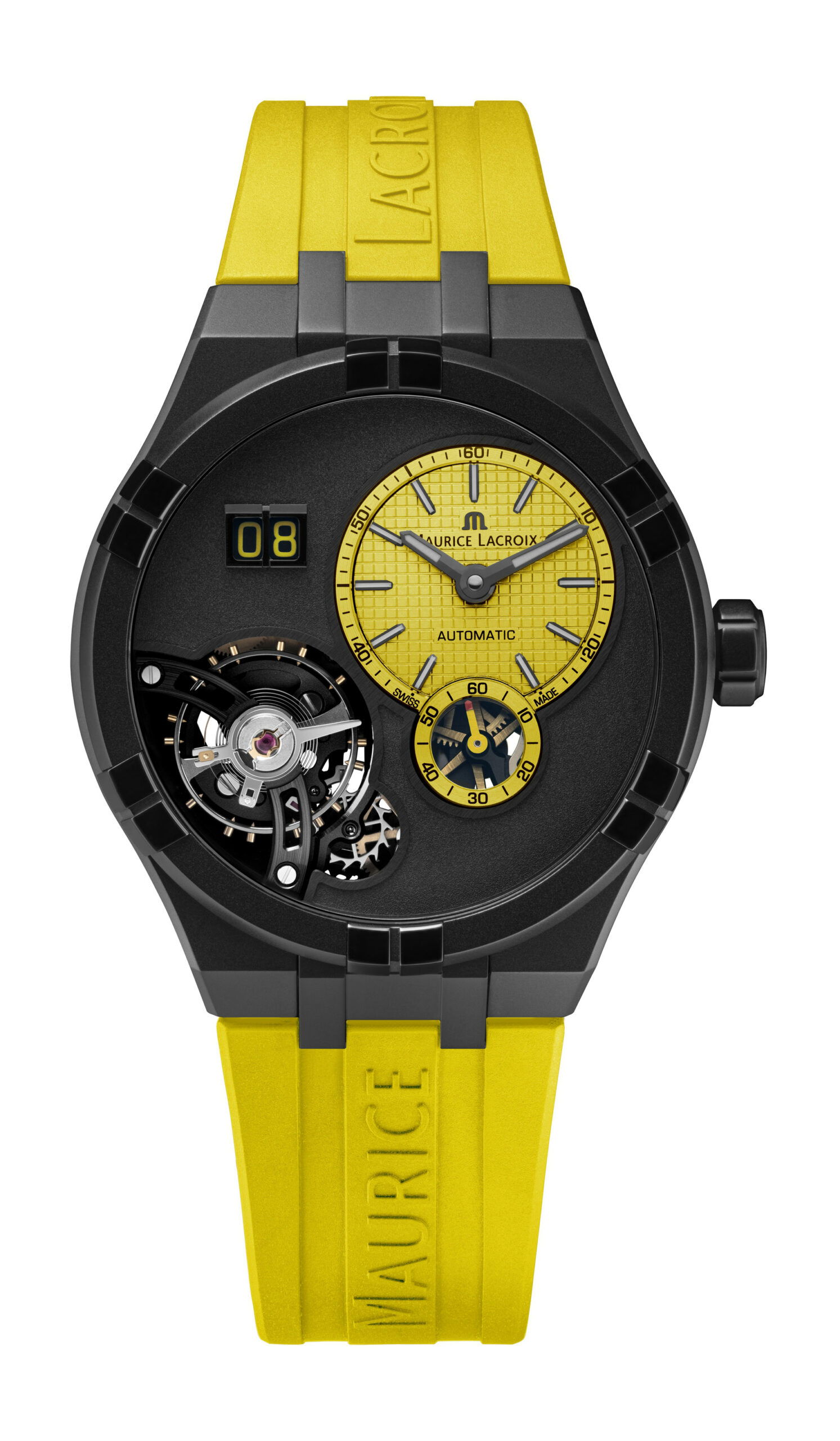 Maurice Lacroix Aikon Master Grand Date Technicolor 45 luxury timepiece - detailed view