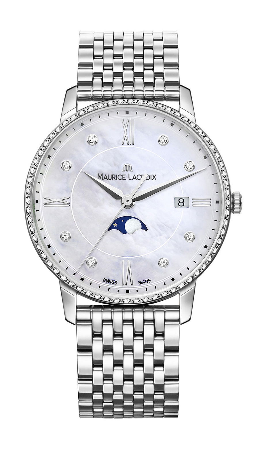 Maurice Lacroix ELIROS MOONPHASE 35 MM luxury timepiece - detailed view