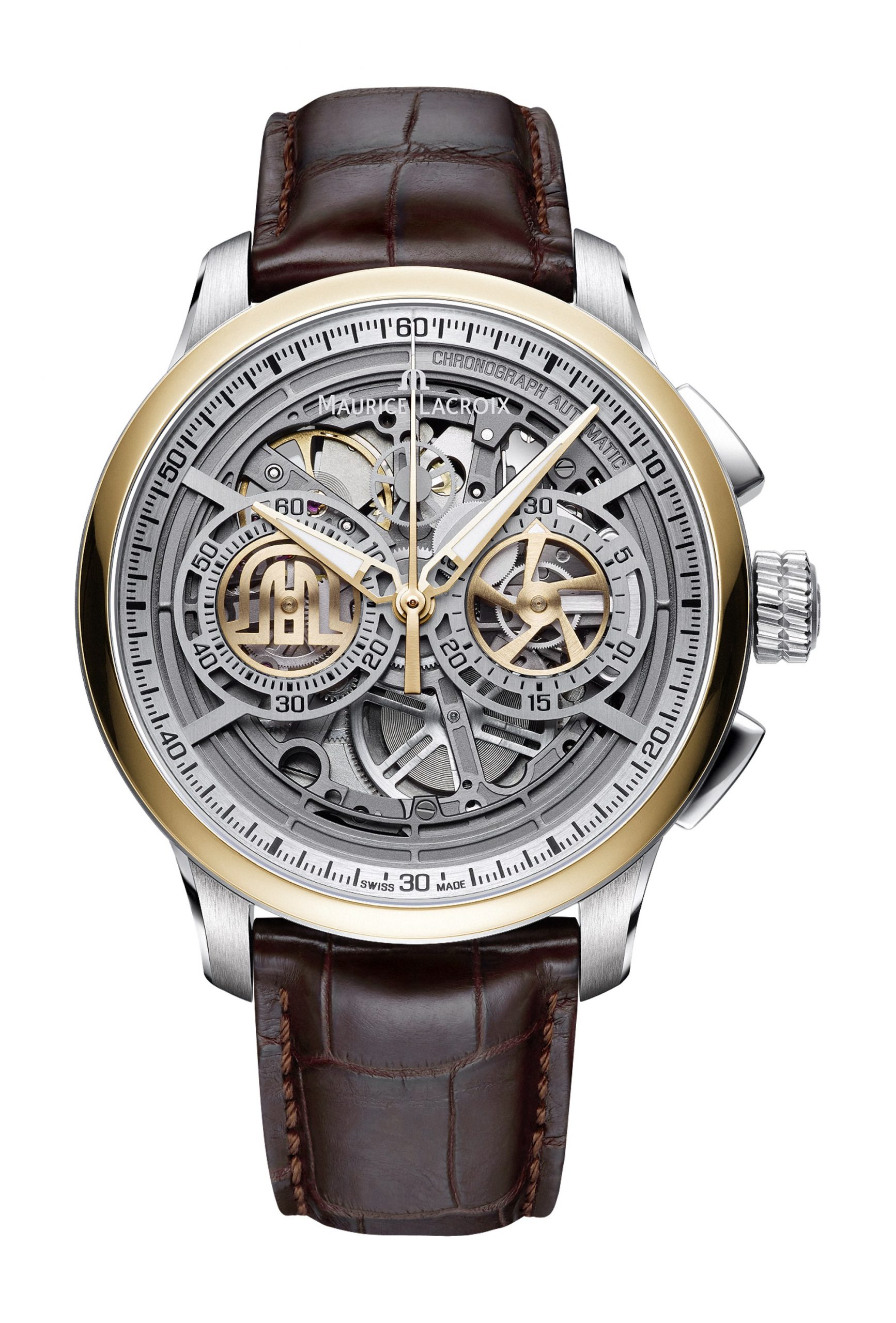 Maurice Lacroix Masterpiece Chronograph Skeleton 45 mm luxury timepiece - detailed view