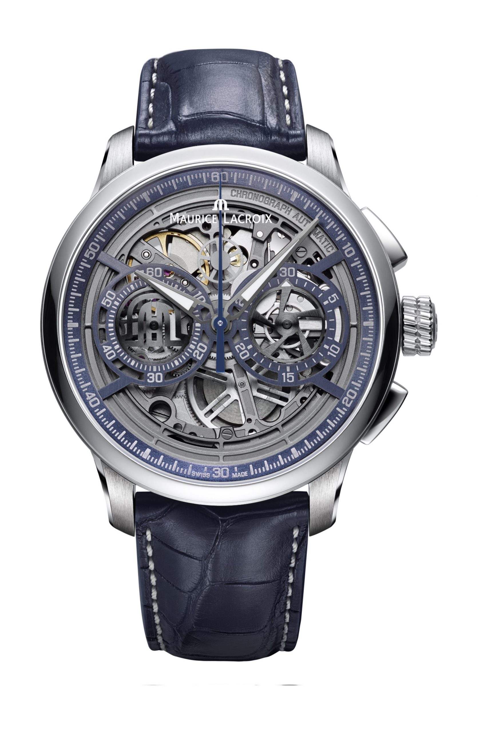 Maurice Lacroix Masterpiece Chronograph Skeleton 45 mm luxury timepiece - detailed view