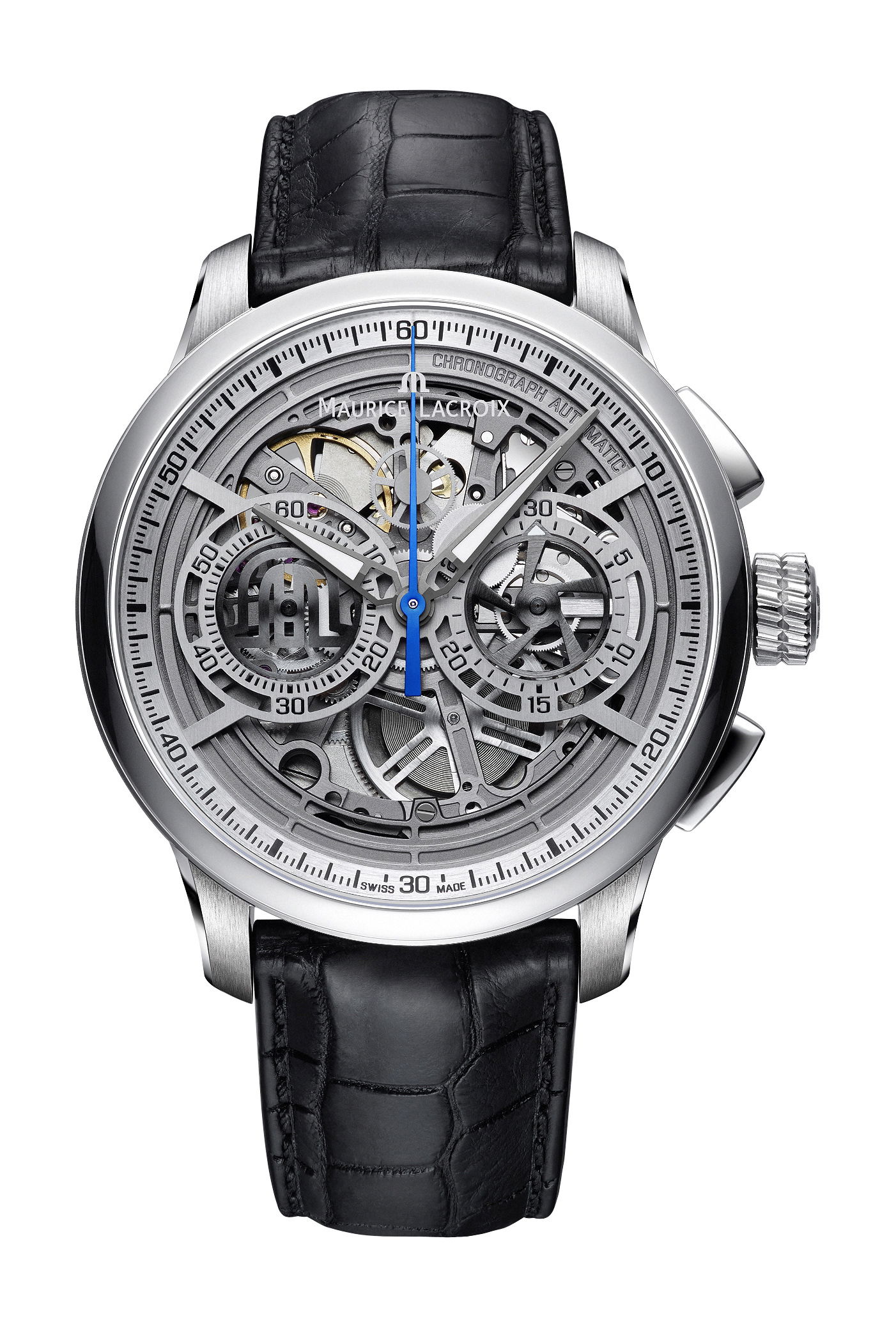 Maurice Lacroix Masterpiece Chronograph Skeleton 45mm luxury timepiece - detailed view