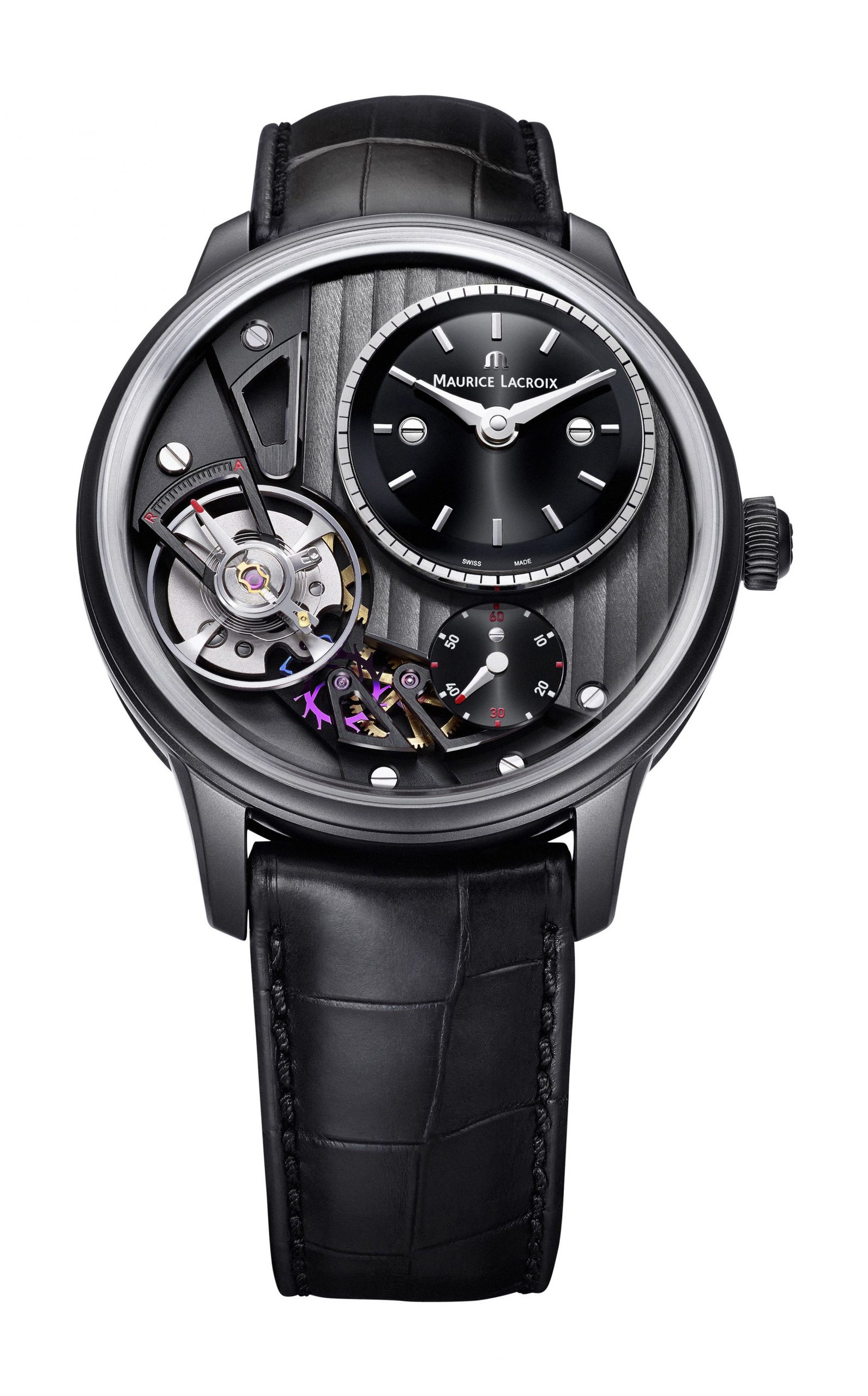 Maurice Lacroix Masterpiece Gravity 43 mm luxury timepiece - detailed view