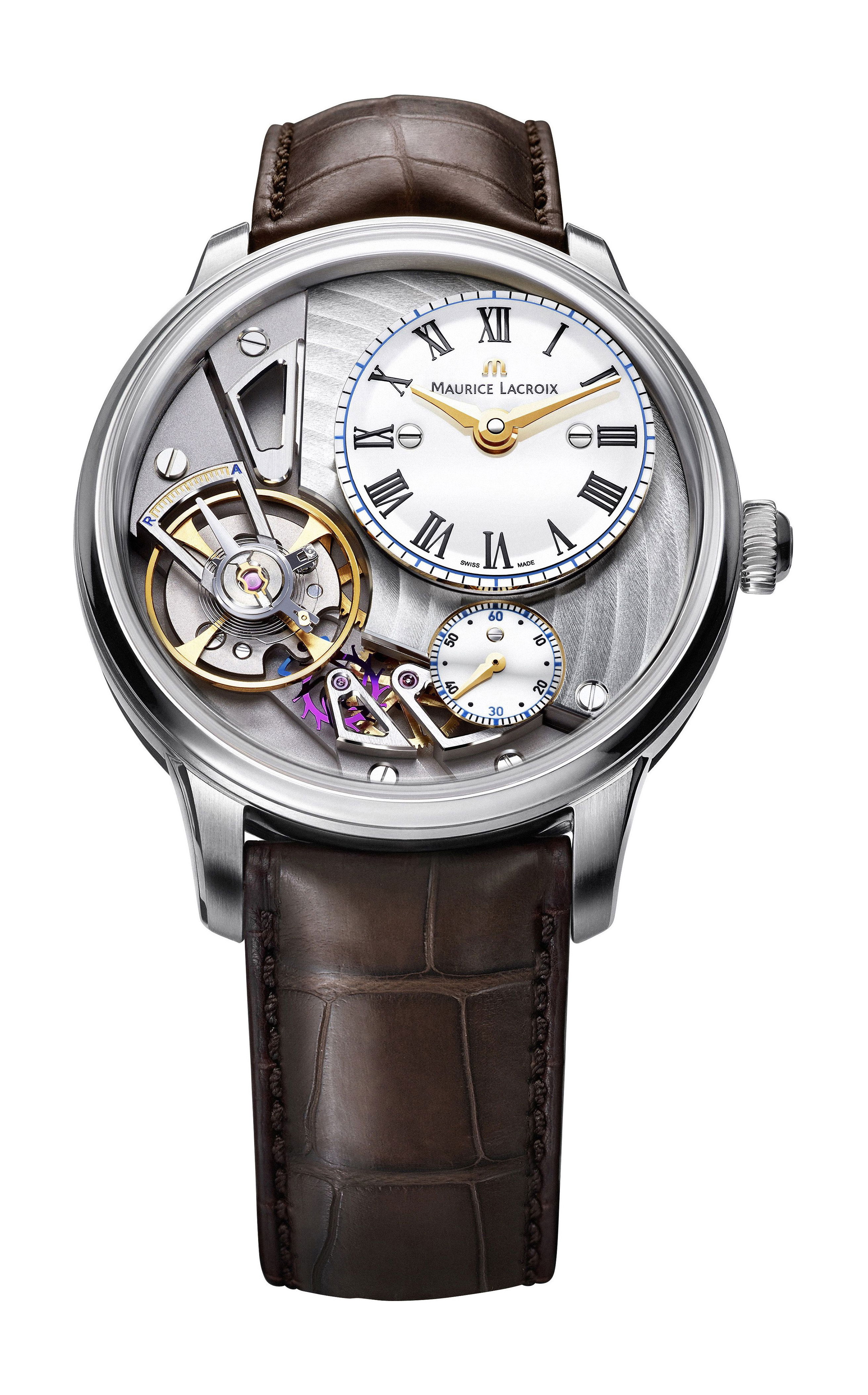Maurice Lacroix MASTERPIECE GRAVITY 43 MM luxury timepiece - detailed view
