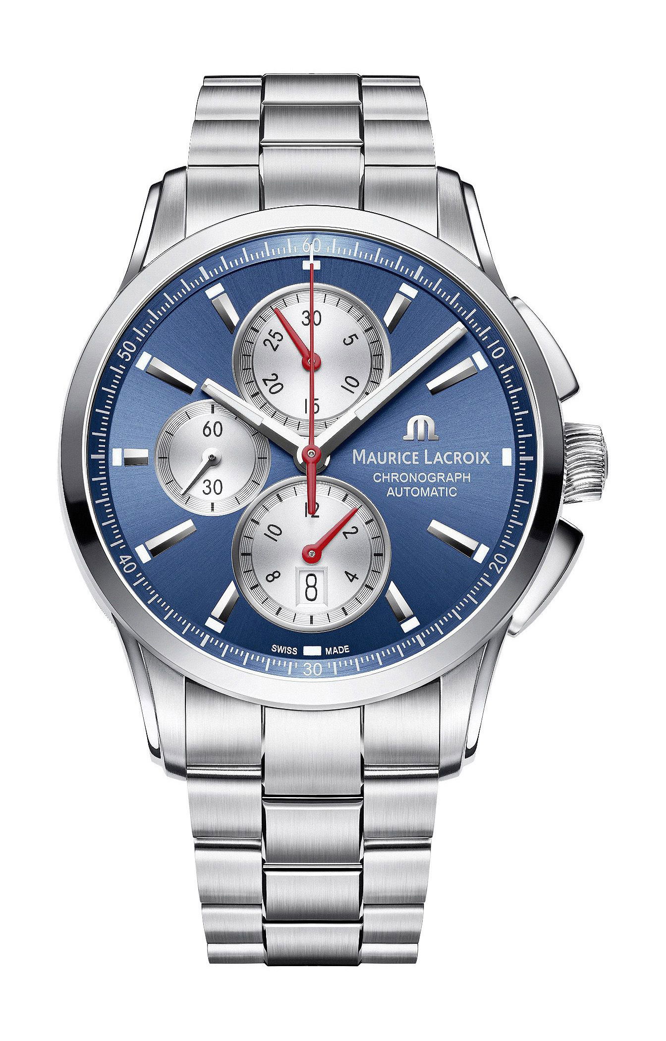 Maurice Lacroix Pontos Chronograph 43 mm luxury timepiece - detailed view