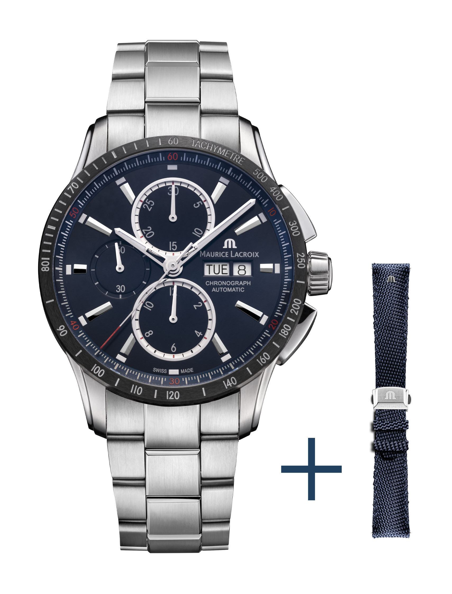 Maurice Lacroix Pontos Chronograph luxury timepiece - detailed view