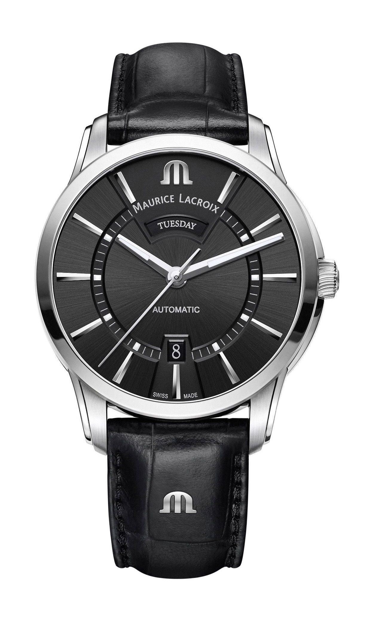 Maurice Lacroix Pontos Day Date 41 mm luxury timepiece - detailed view