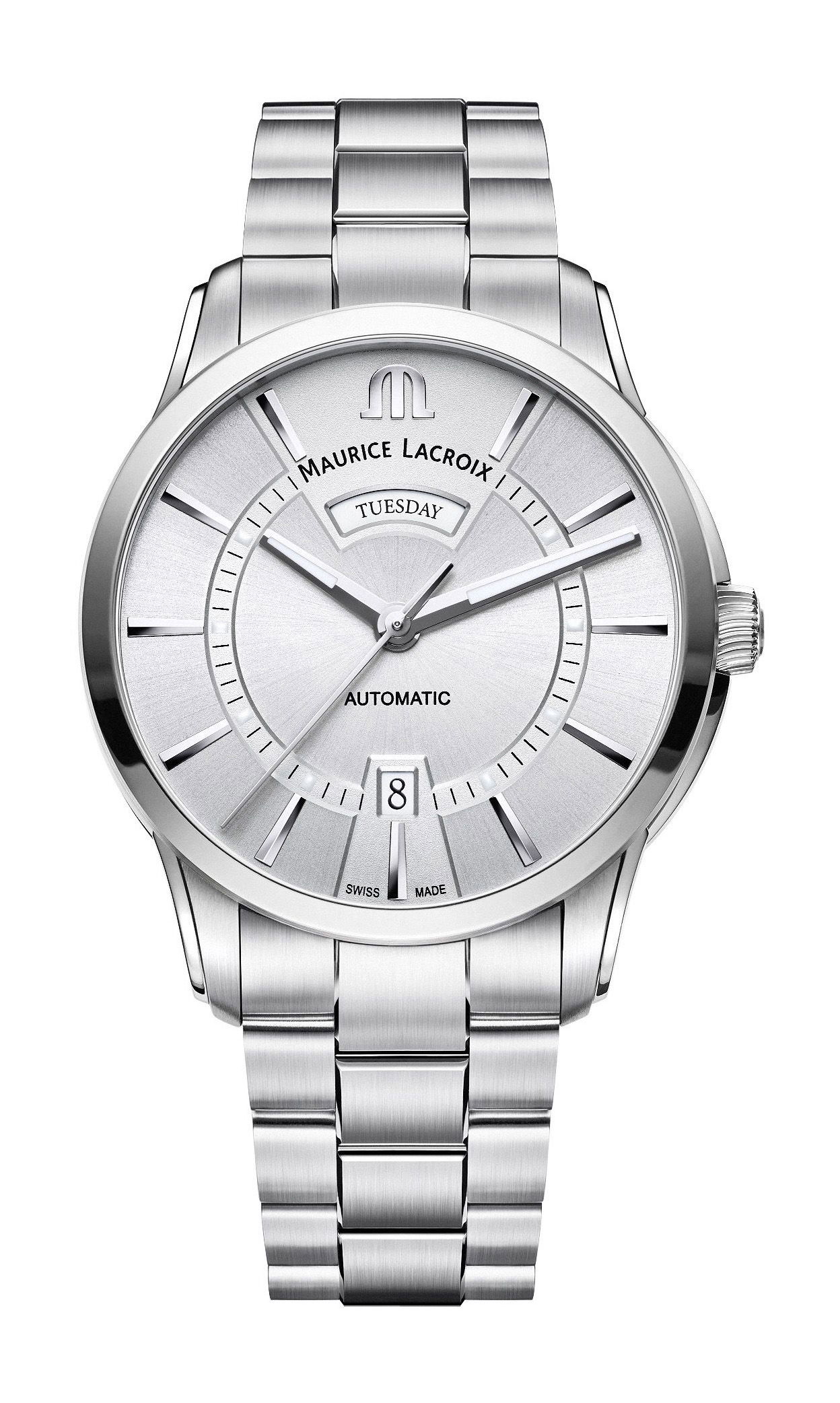 Maurice Lacroix Pontos Day Date 41 mm luxury timepiece - detailed view