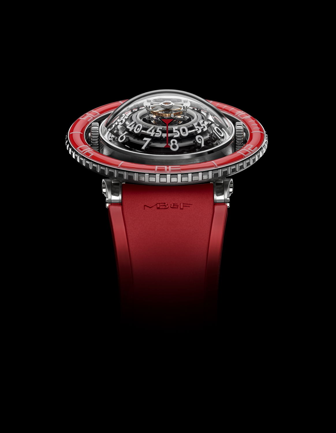 Mb and F HM7 Aquapod Platinum Red watch