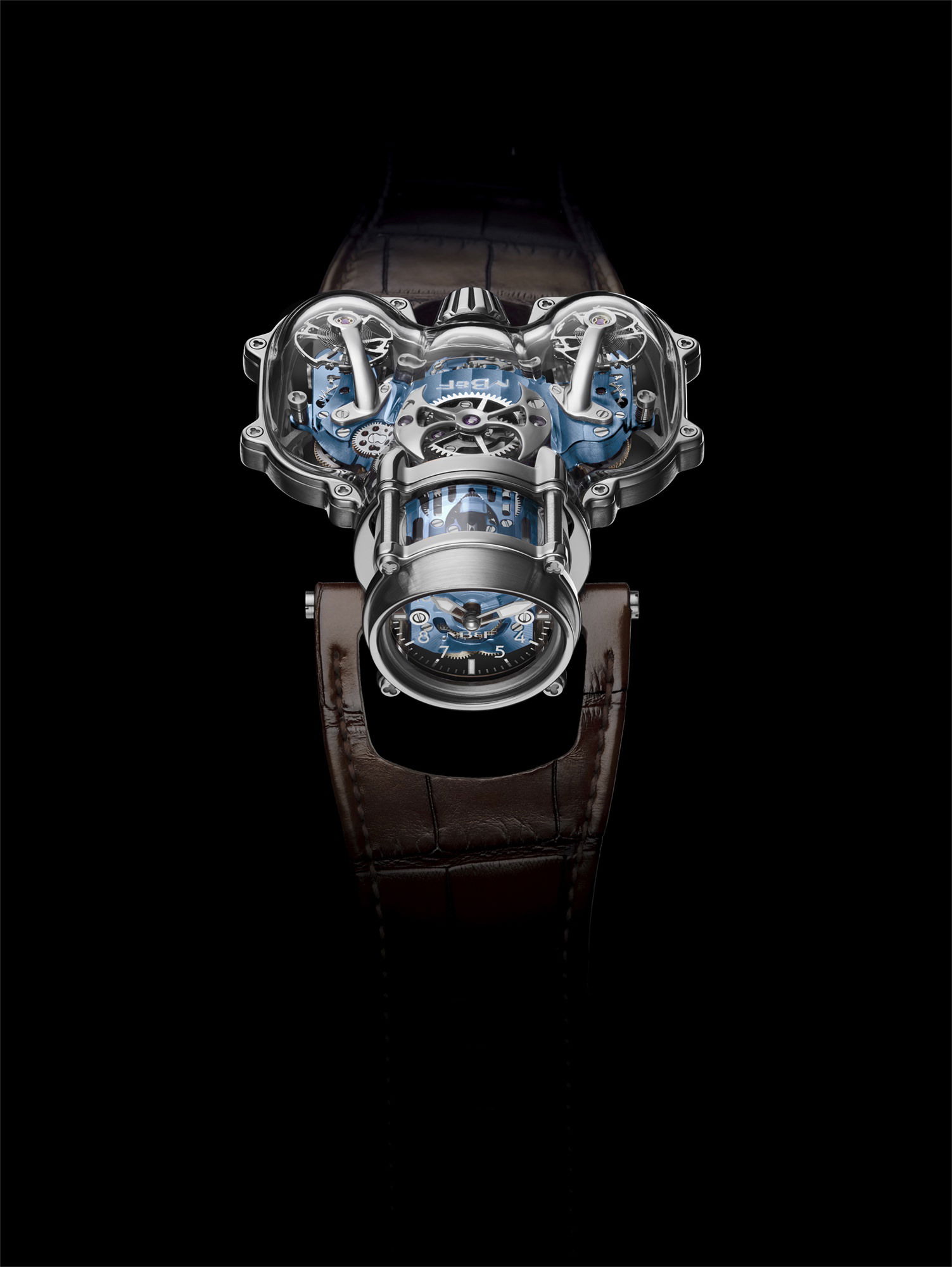 MB&F HM9-SV White Gold Blue - View 2