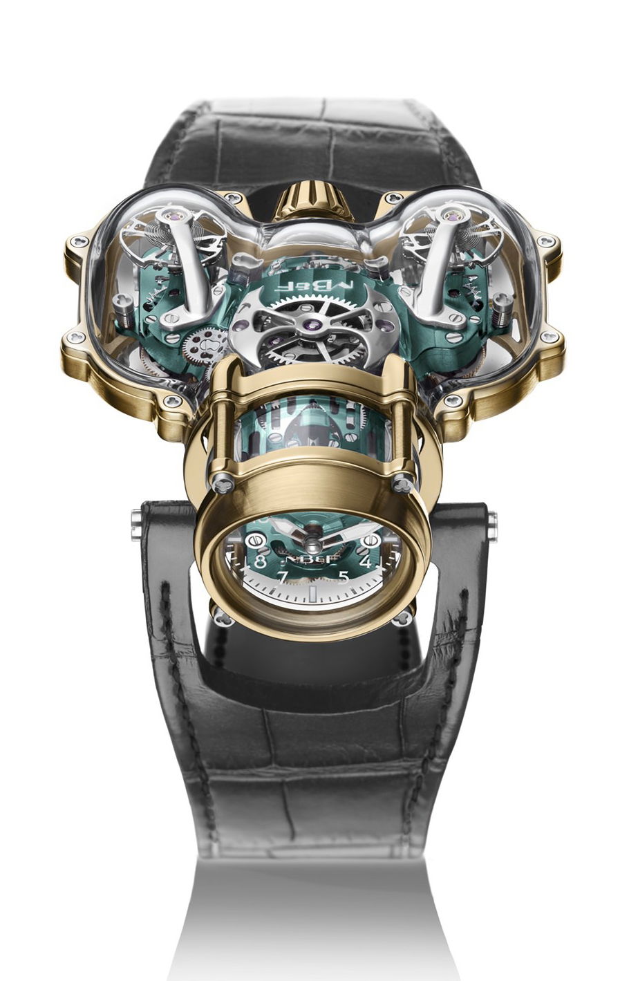 Mb and F HM9-SV Yellow Gold Green watch