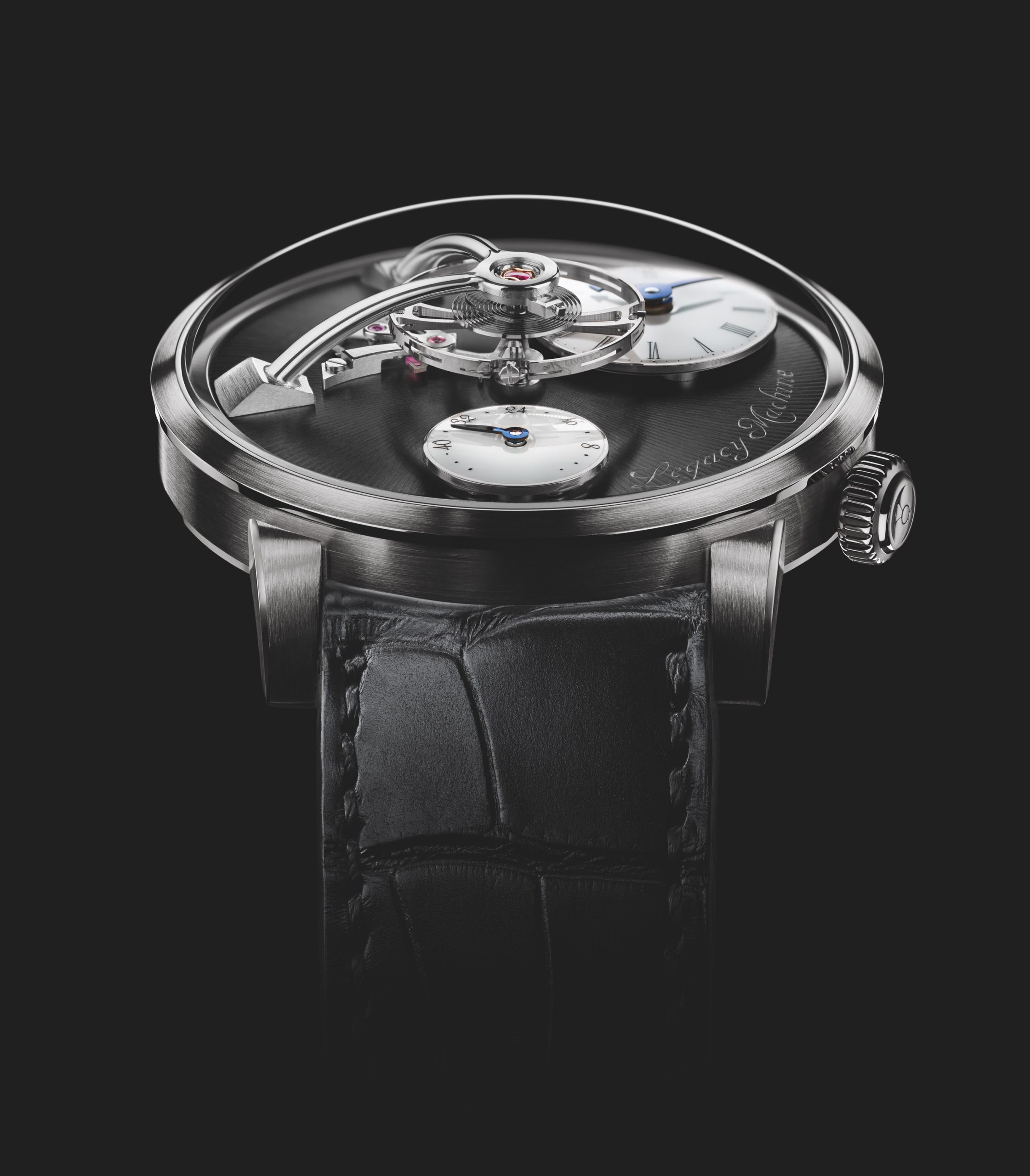 MB&F LM101 White Gold luxury timepiece - detailed view