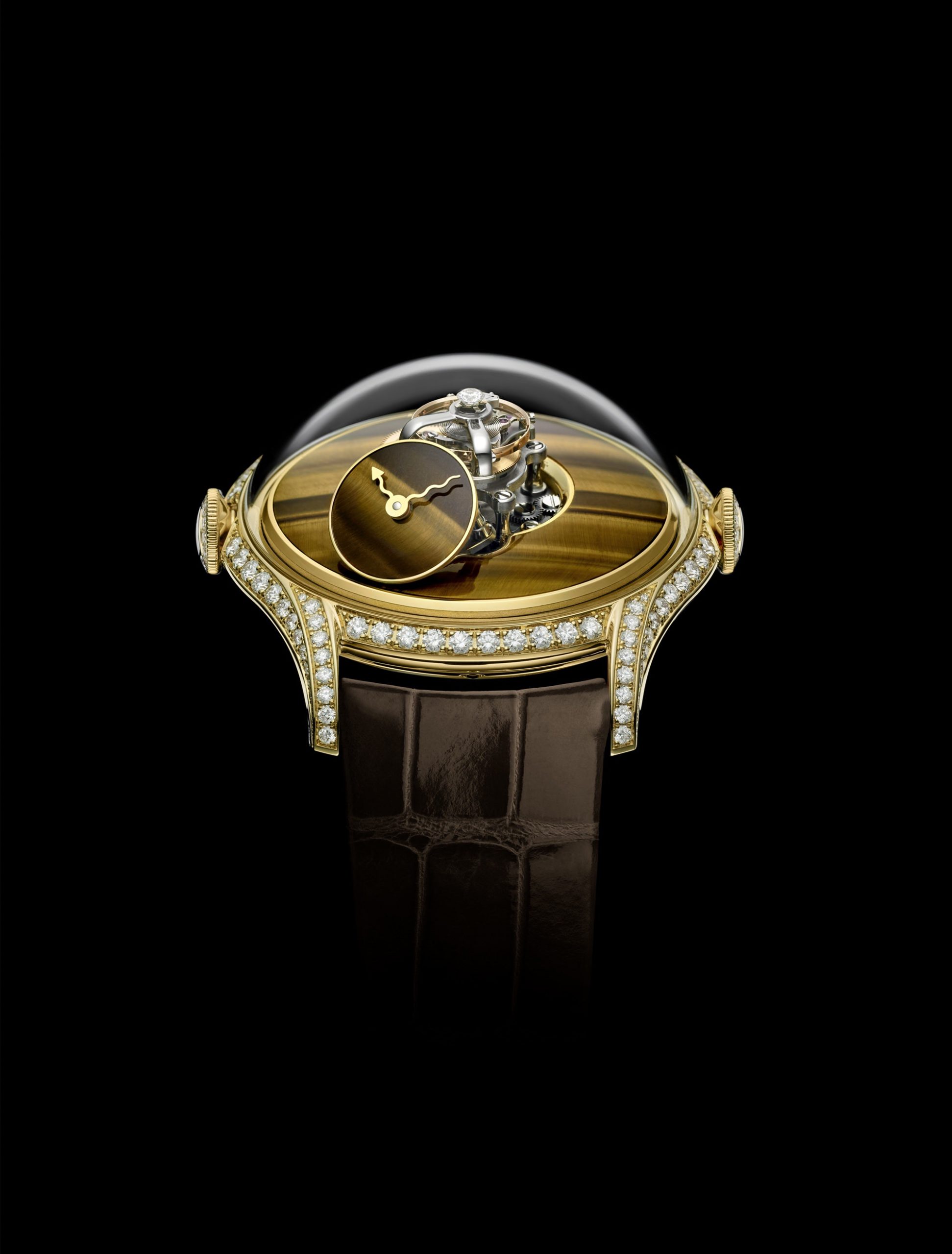 MB&F LM Flying T Tiger Eye luxury timepiece - detailed view