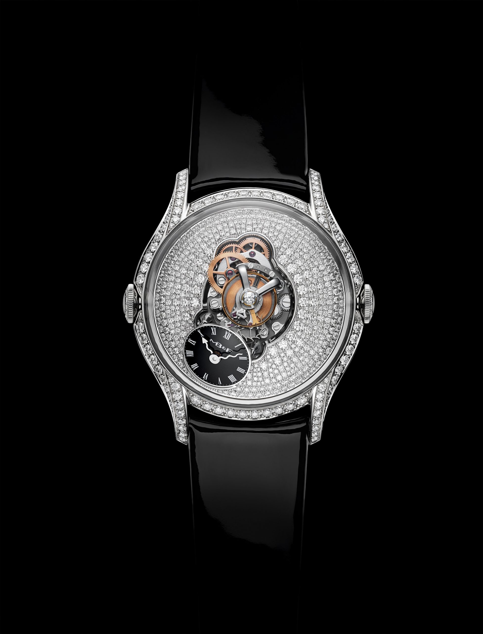 MB&F LM Flying T Pavée luxury timepiece - detailed view