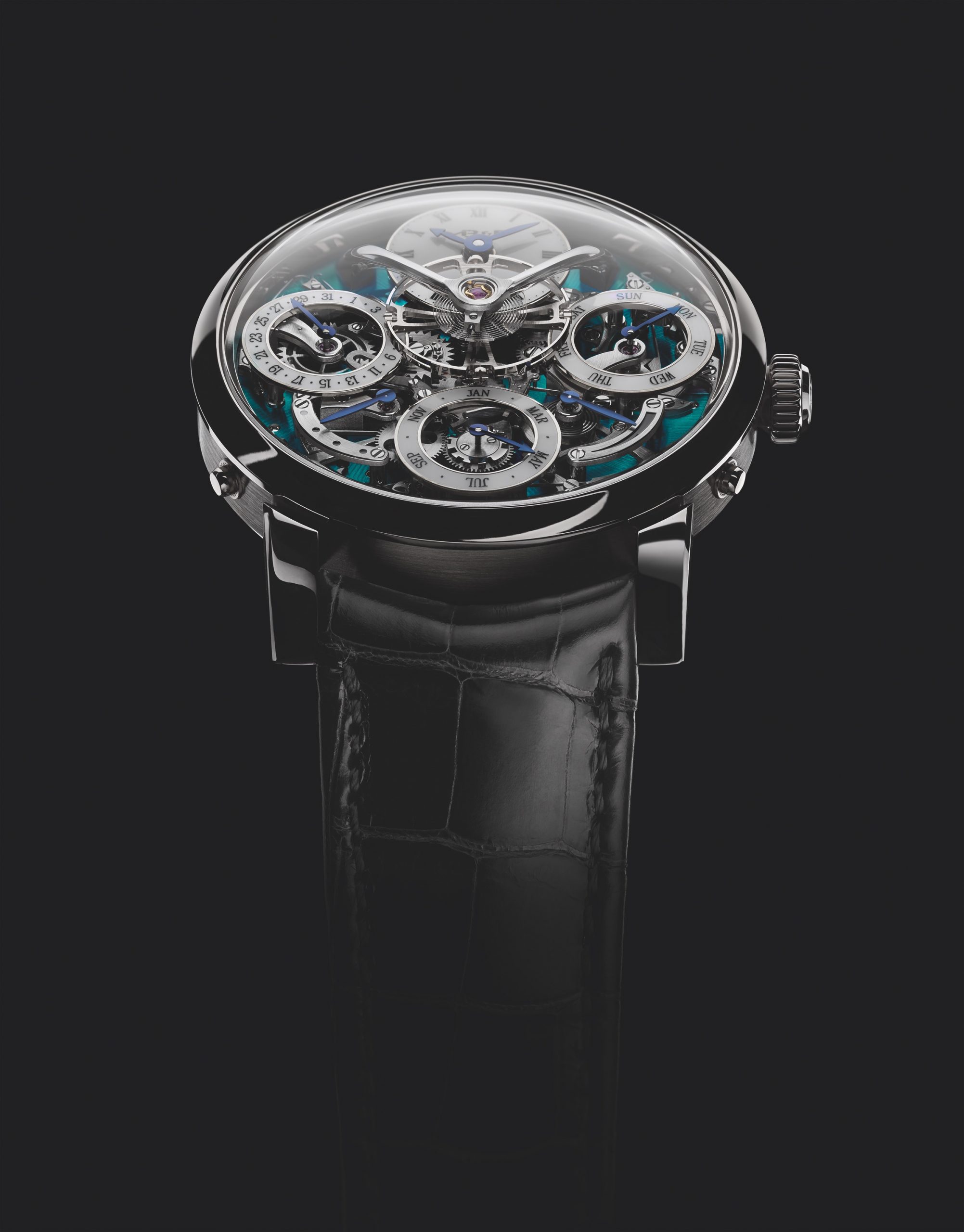 MB&F LM Perpetual Titanium luxury timepiece - detailed view