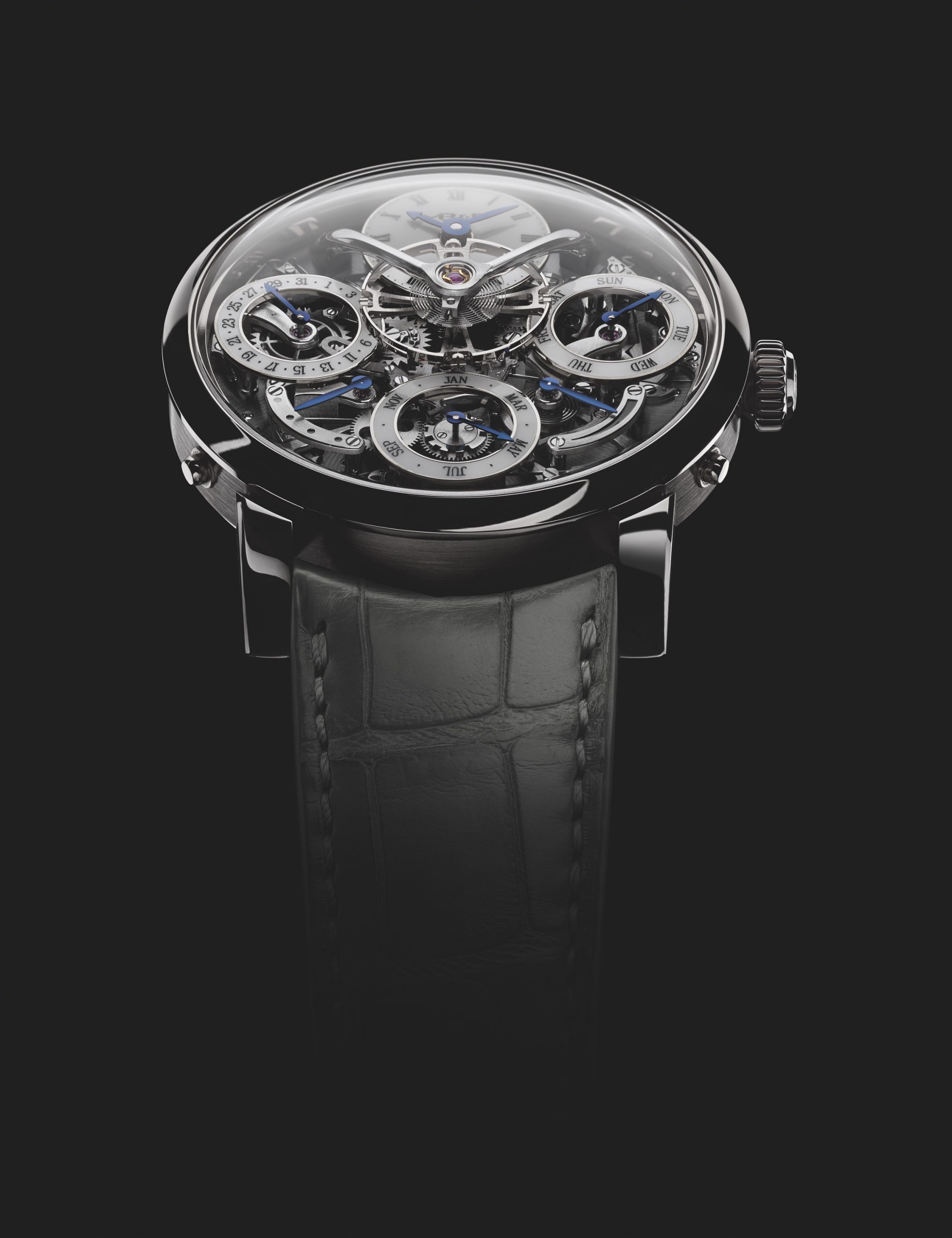 MB&F LM Perpetual White Gold luxury timepiece - detailed view