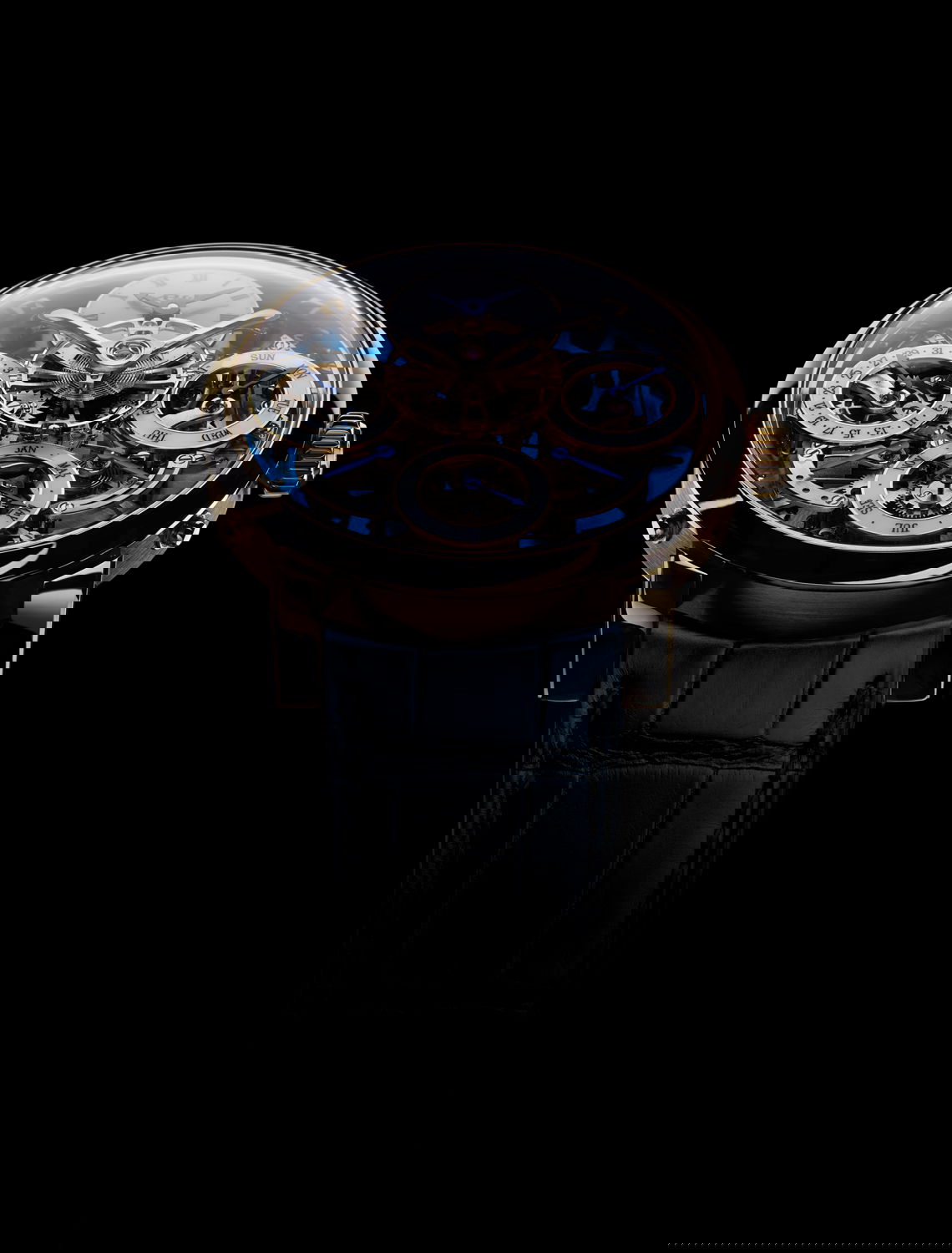 MB&F LM Perpetual Yellow Gold luxury timepiece - detailed view
