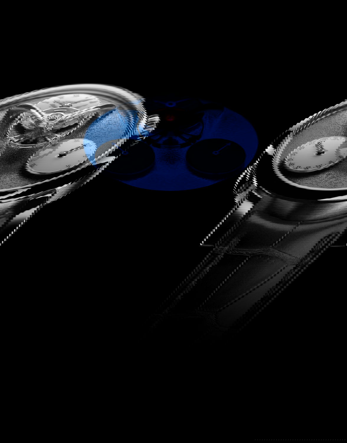 MB&F LM Split Escapement Blue luxury timepiece - detailed view