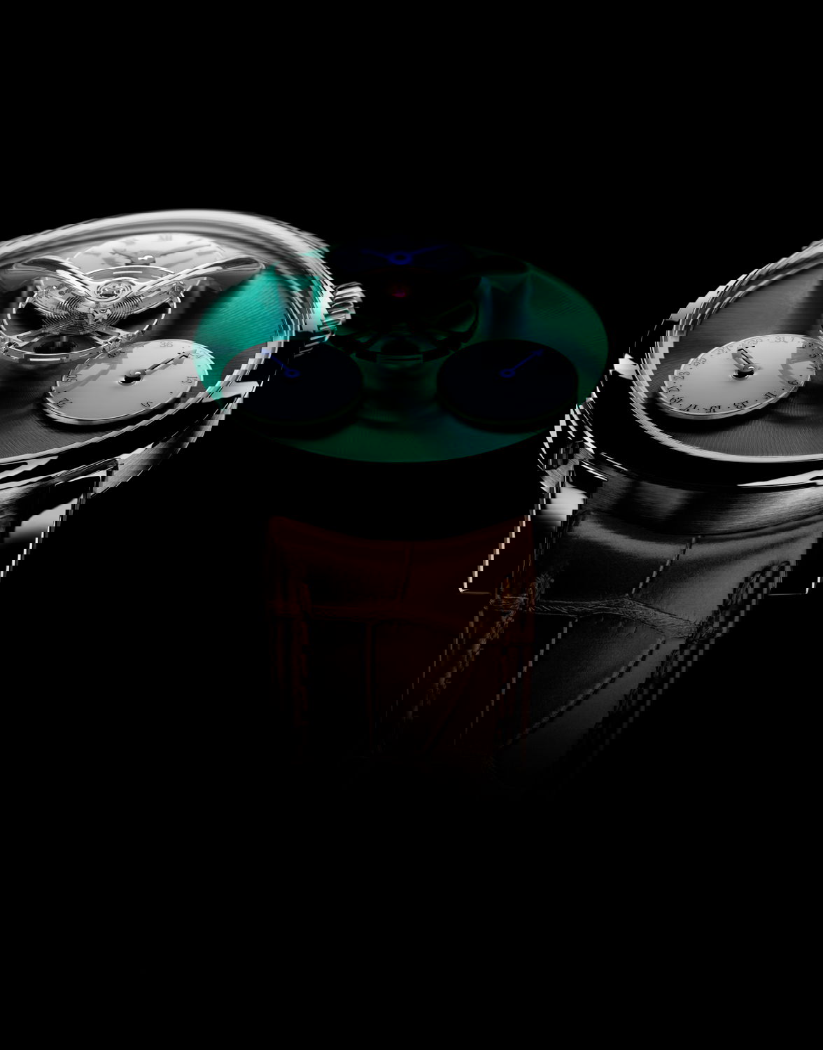 MB&F LM Split Escapement Green luxury timepiece - detailed view