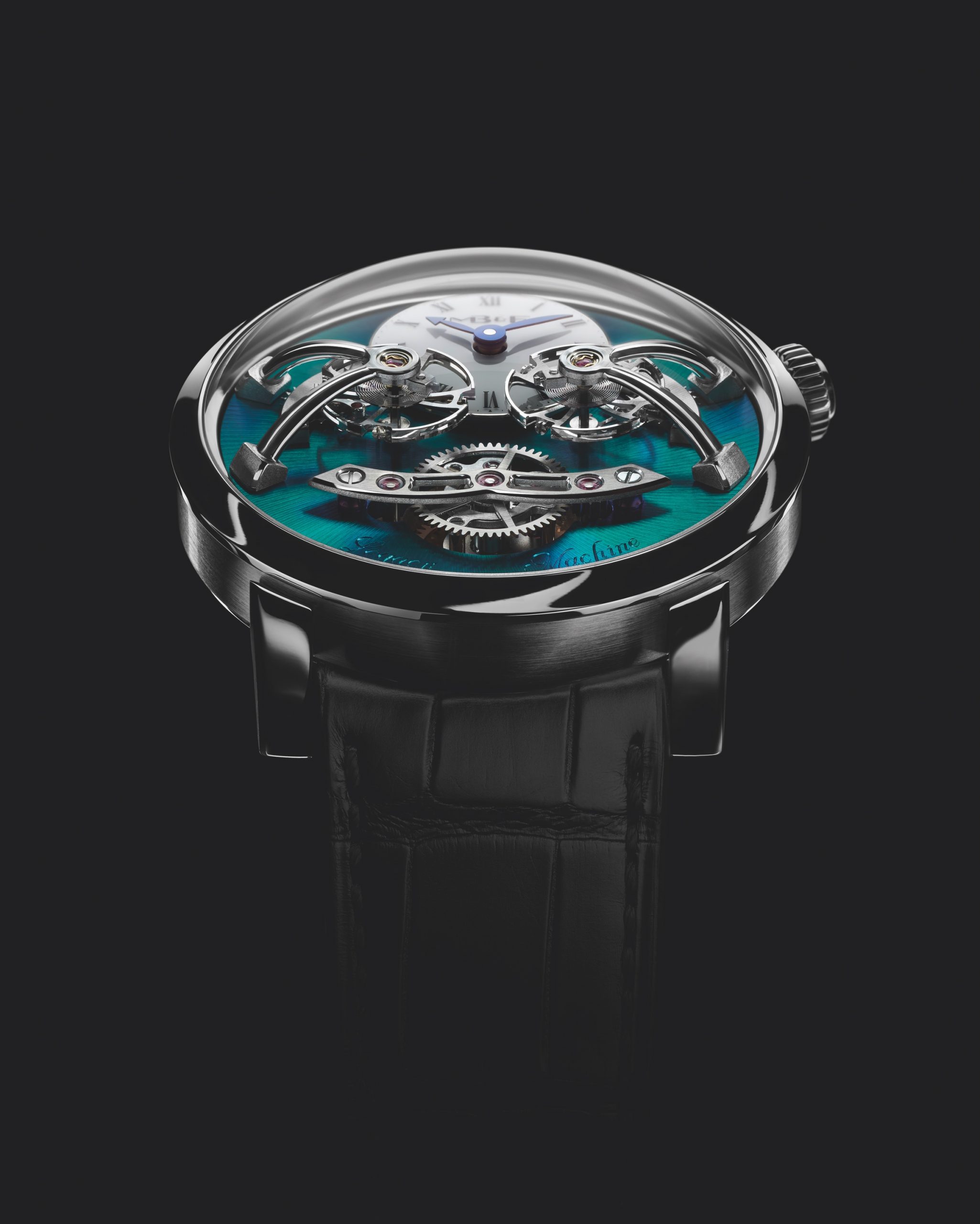MB&F LM2 Titanium luxury timepiece - detailed view
