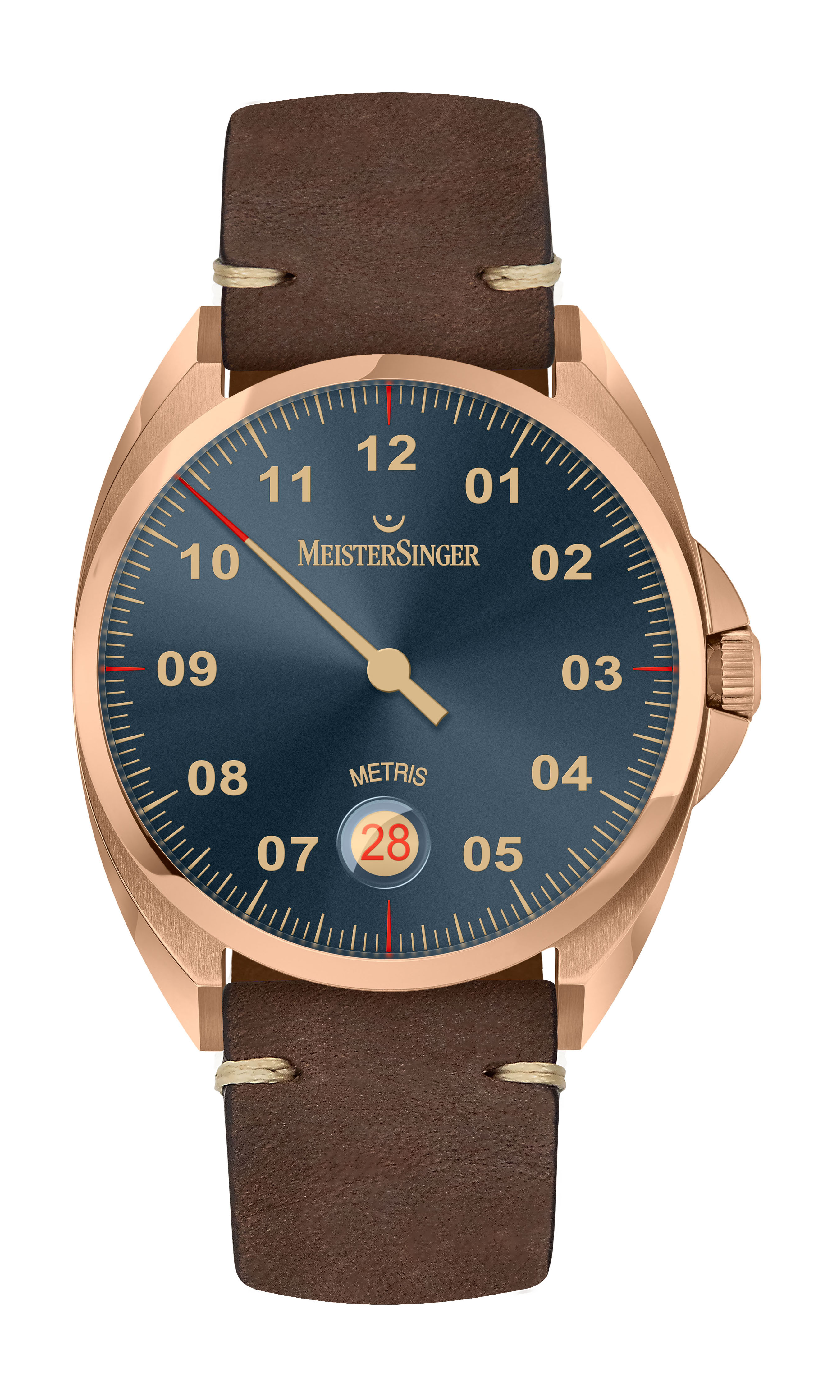 Meistersinger Metris Bronze watch