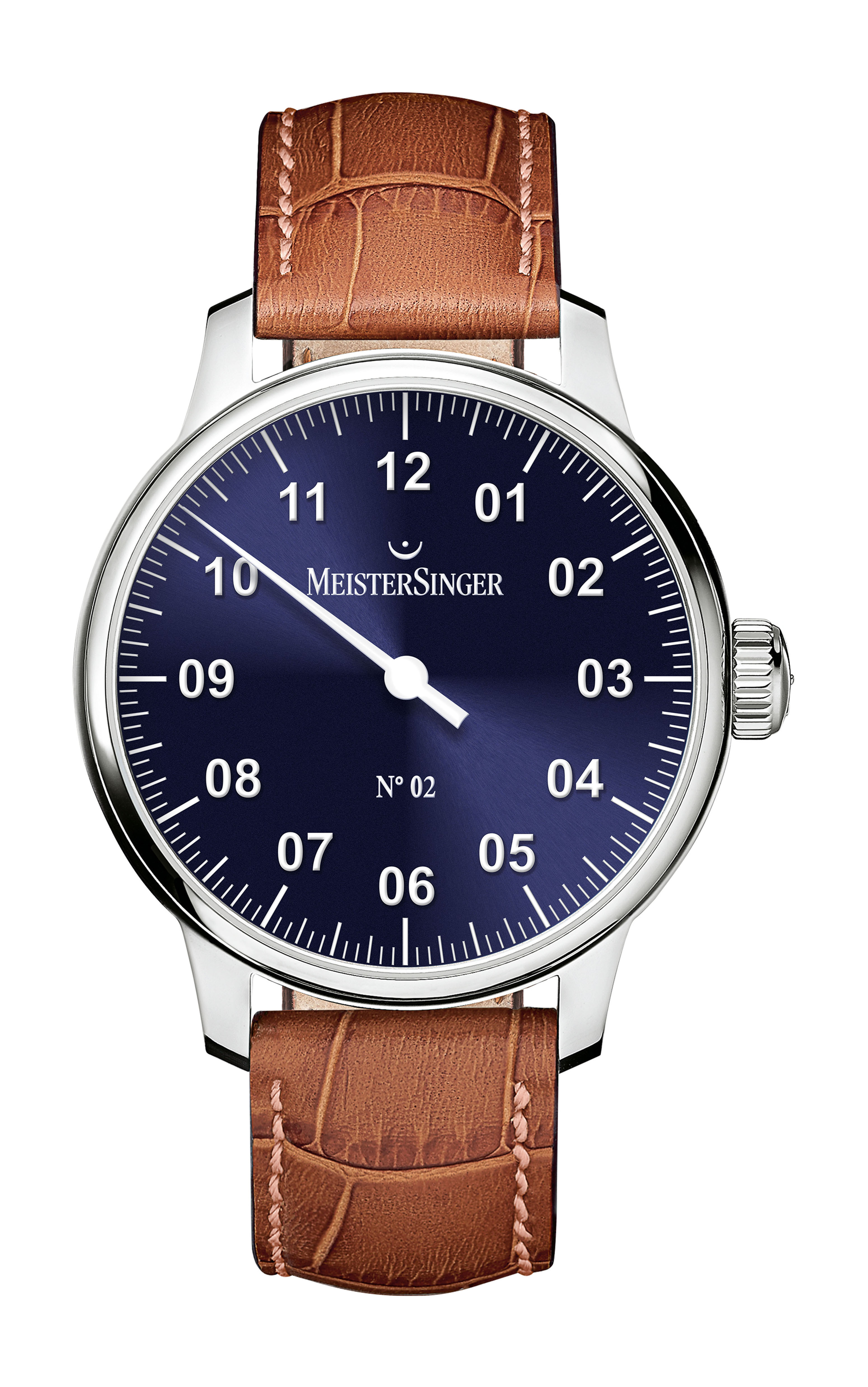 MeisterSinger N°02 luxury timepiece - detailed view