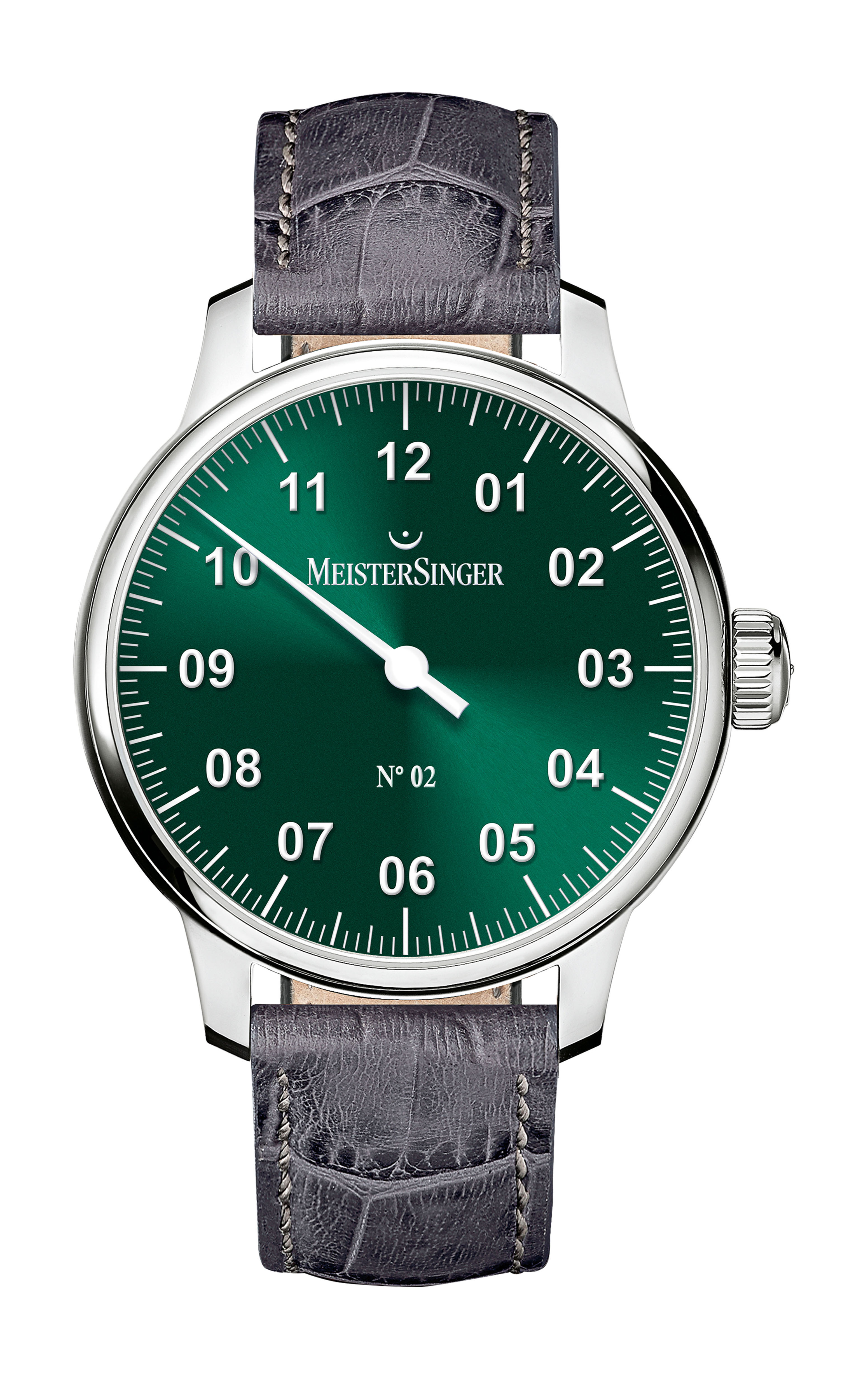 MeisterSinger N°02 luxury timepiece - detailed view