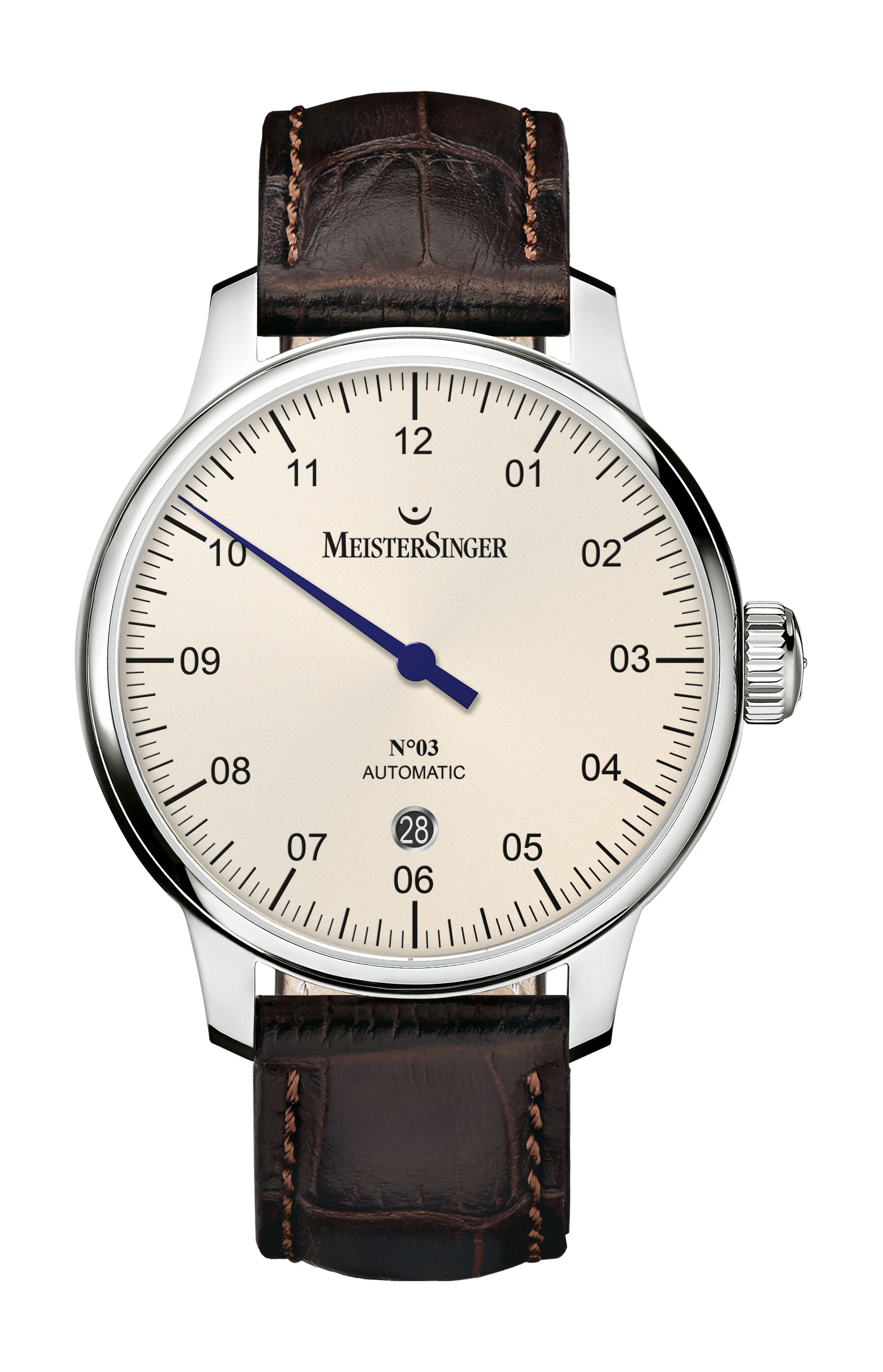 MeisterSinger N°03 40 mm luxury timepiece - detailed view