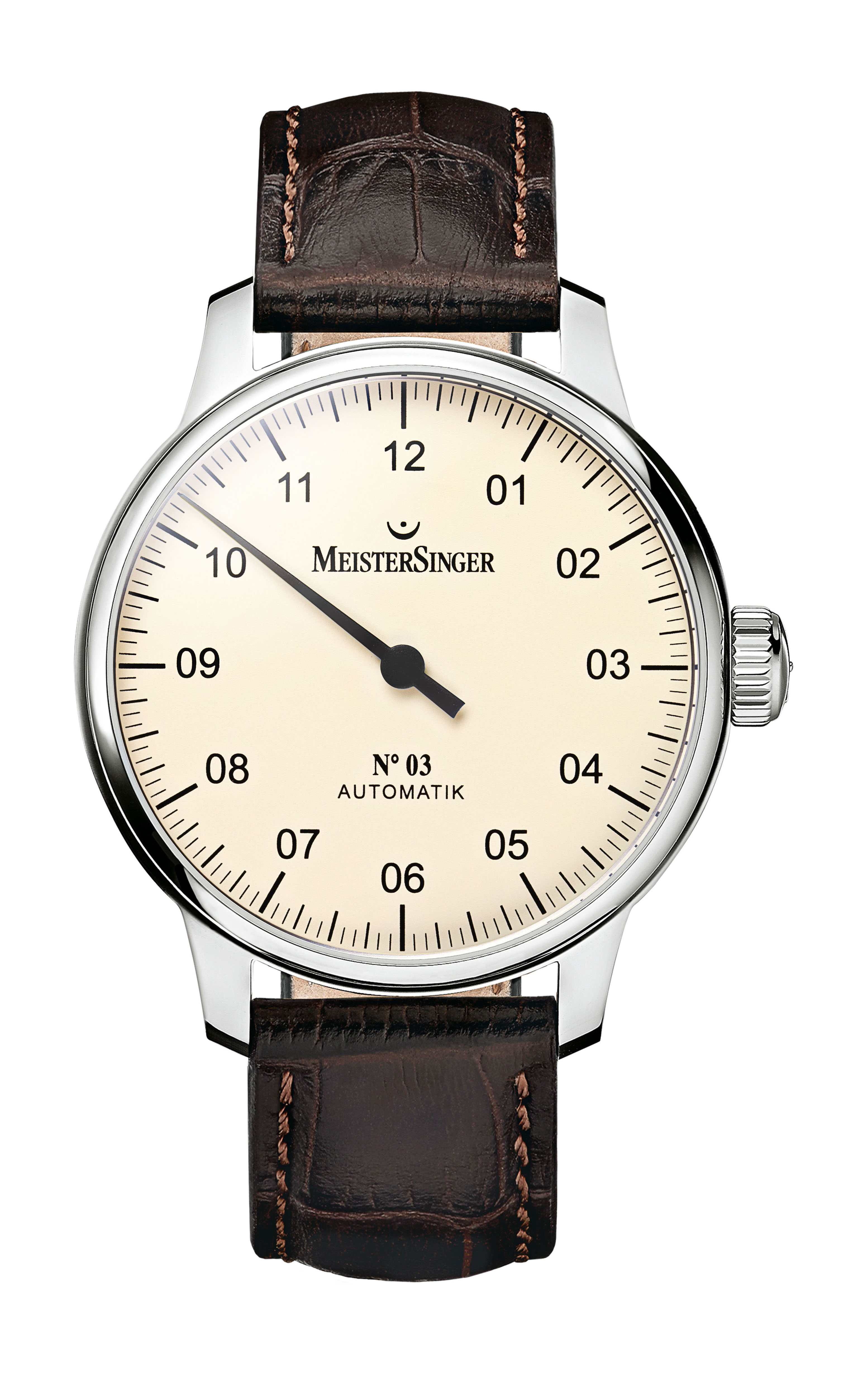 MeisterSinger N°03 43 mm luxury timepiece - detailed view
